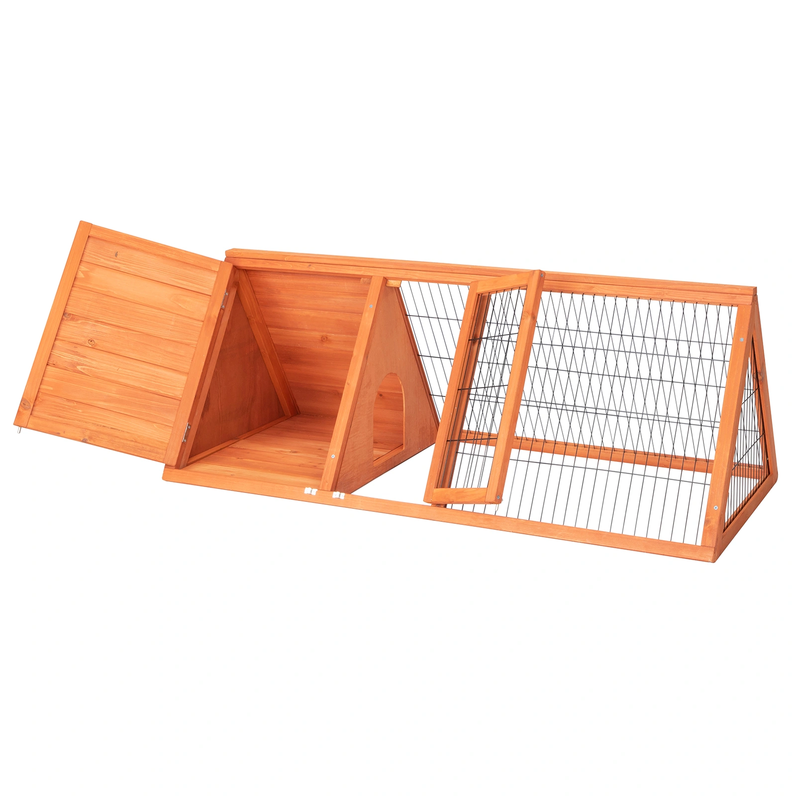 50" Wooden Rabbit Guinea Pig Hutch Wooden Rabbit Guinea Pig House view 4