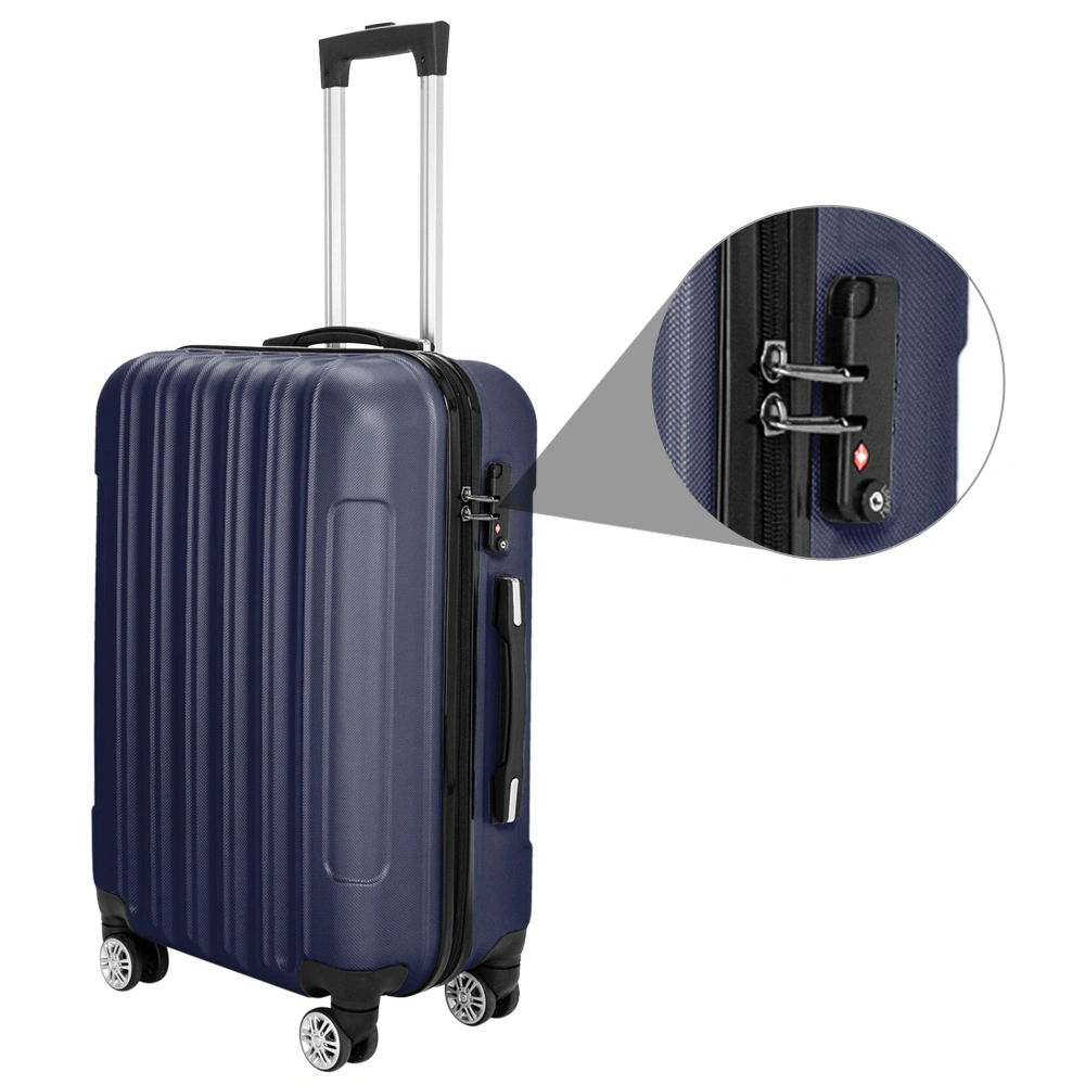 3-in-1 Multifunctional Large Capacity Traveling Storage Suitcase Luggage Set Navy Blue view 7