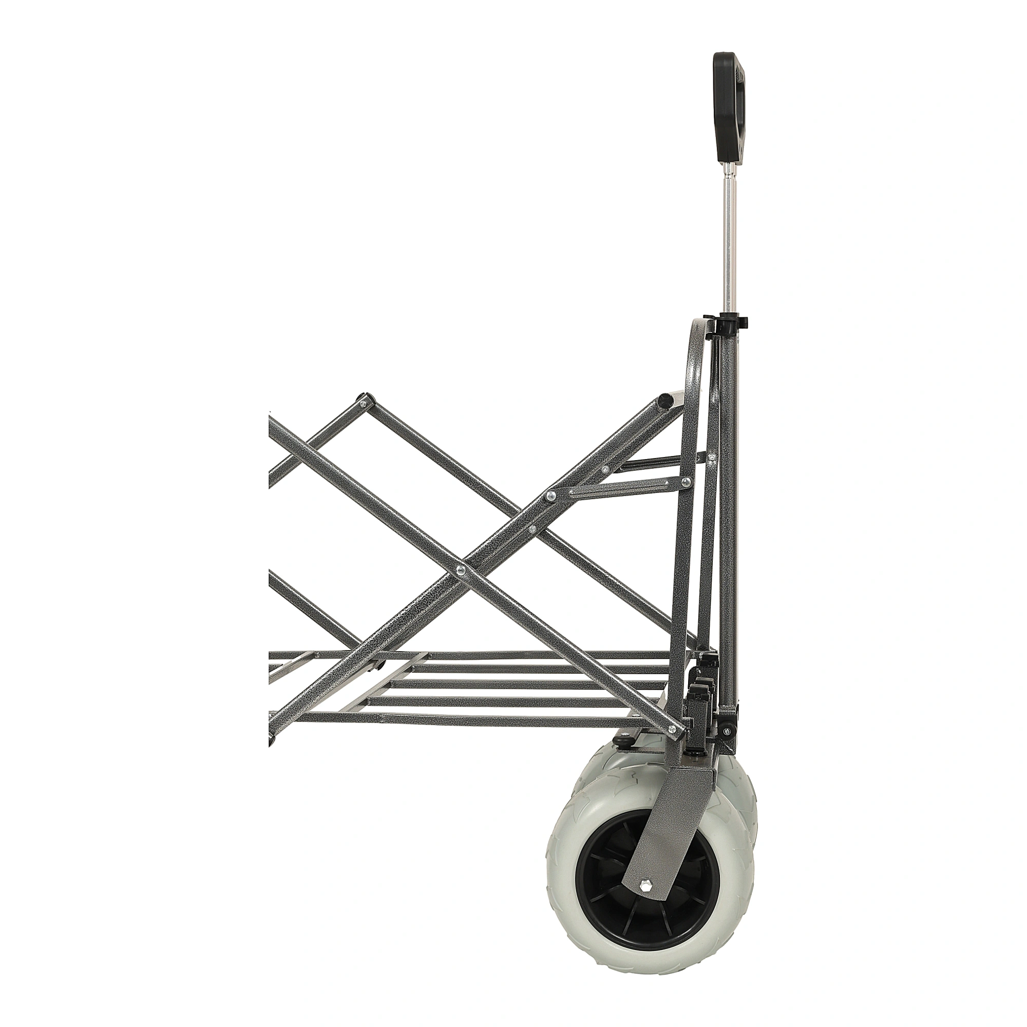 Fishing Cart with Rod Holders, 500lbs Beach Wagon with 9" Pneumatic Tires, All-Terrain Steel Frame Utility Cart with Multi-Use Bag, Black view 12