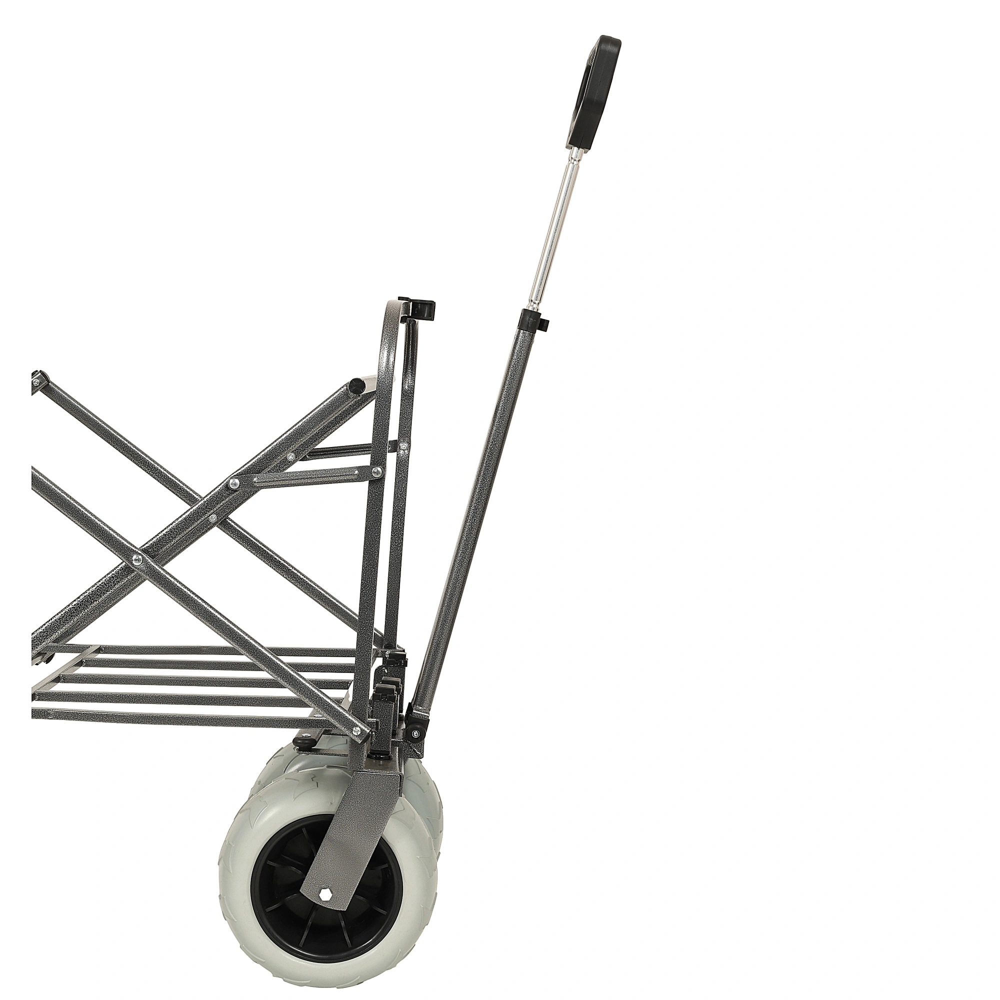 Fishing Cart with Rod Holders, 500lbs Beach Wagon with 9" Pneumatic Tires, All-Terrain Steel Frame Utility Cart with Multi-Use Bag, Black view 21