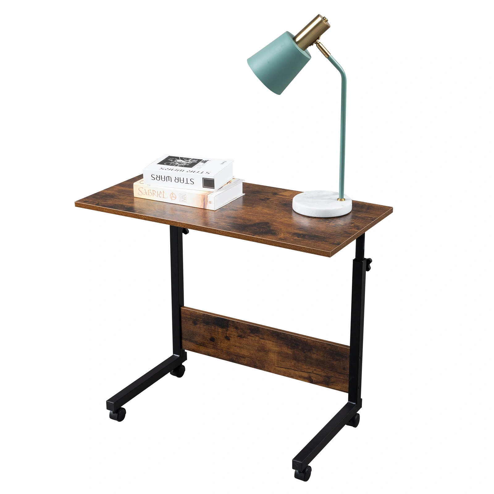 Rolling & Height adjustable P2 15MM Chipboard & Steel Side Table with Baffle view 11