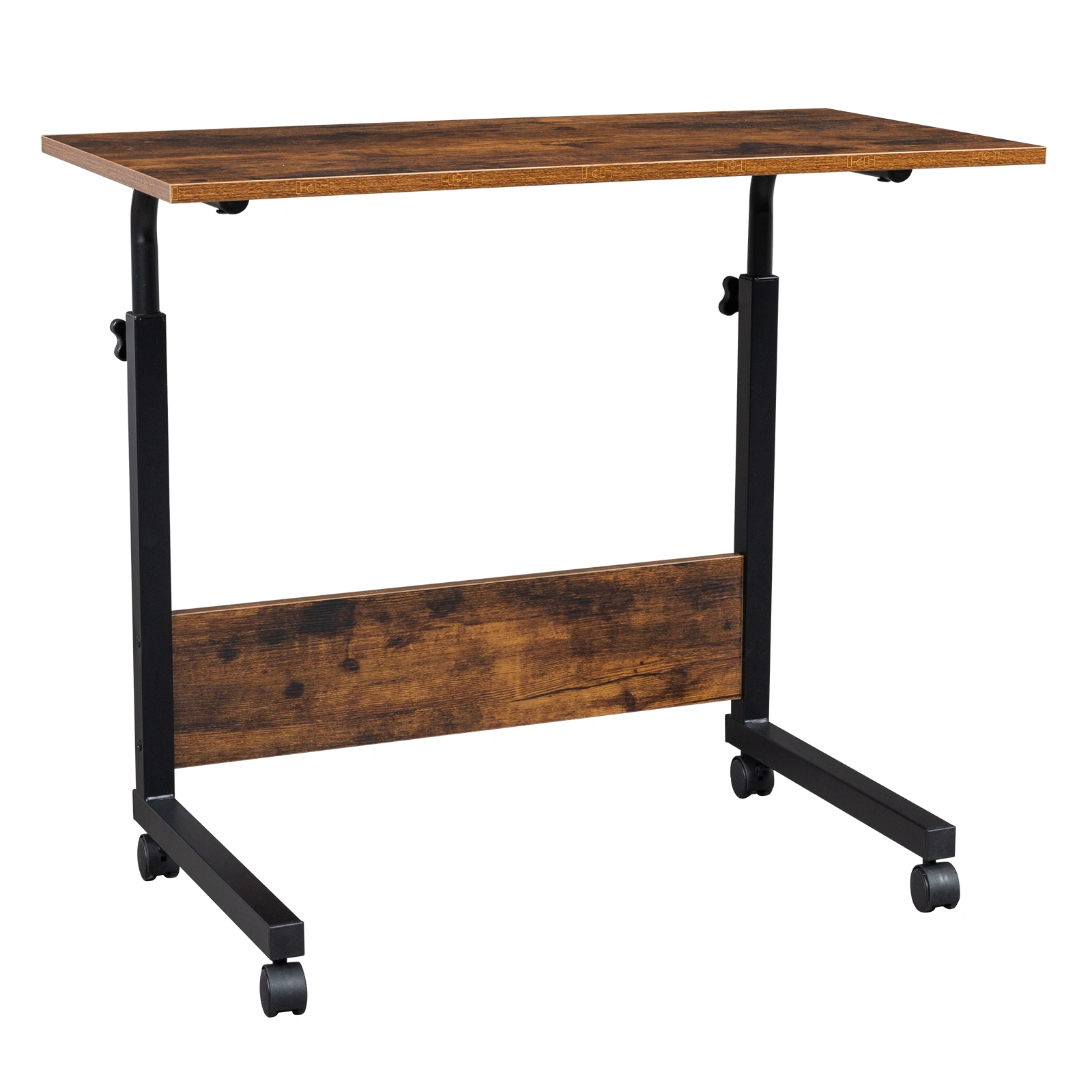 Rolling & Height adjustable P2 15MM Chipboard & Steel Side Table with Baffle view 12