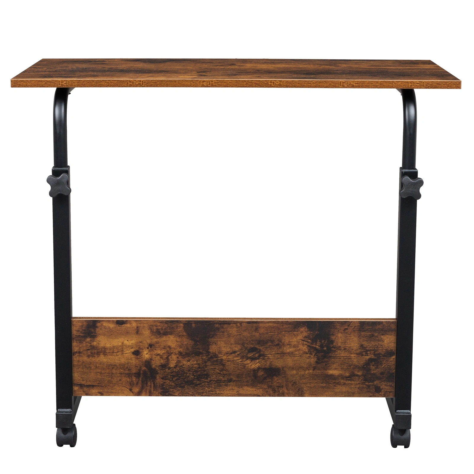 Rolling & Height adjustable P2 15MM Chipboard & Steel Side Table with Baffle view 14