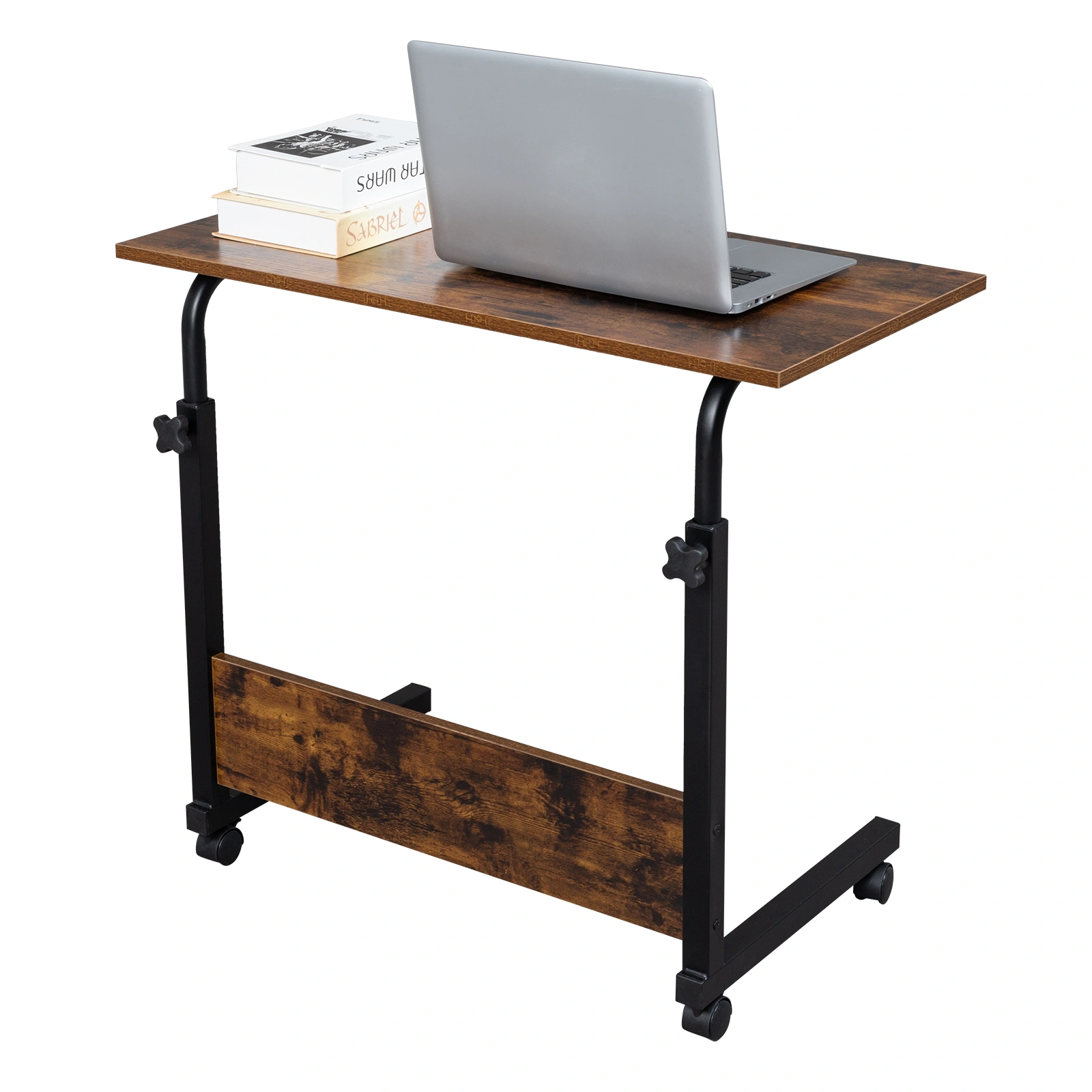 Rolling & Height adjustable P2 15MM Chipboard & Steel Side Table with Baffle view 7