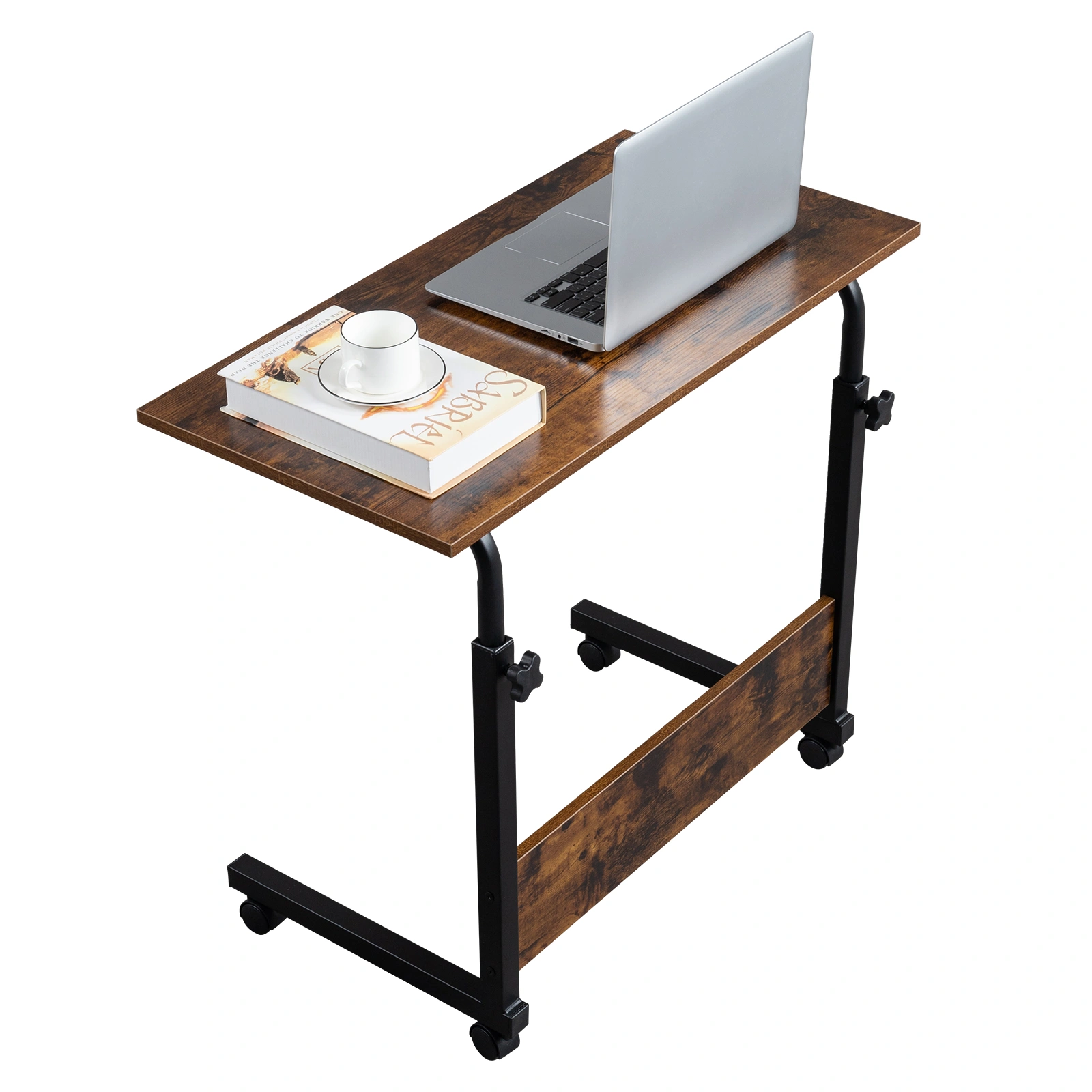Rolling & Height adjustable P2 15MM Chipboard & Steel Side Table with Baffle view 9
