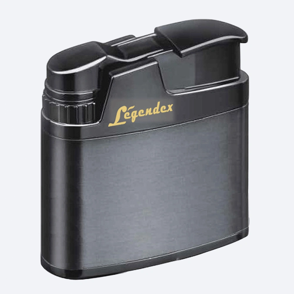 LEGENDEX CLIMBER Windproof Lighter, Antique Shiny Gunmetal Vintage Jet Torch Refillable Adjustable Cigar