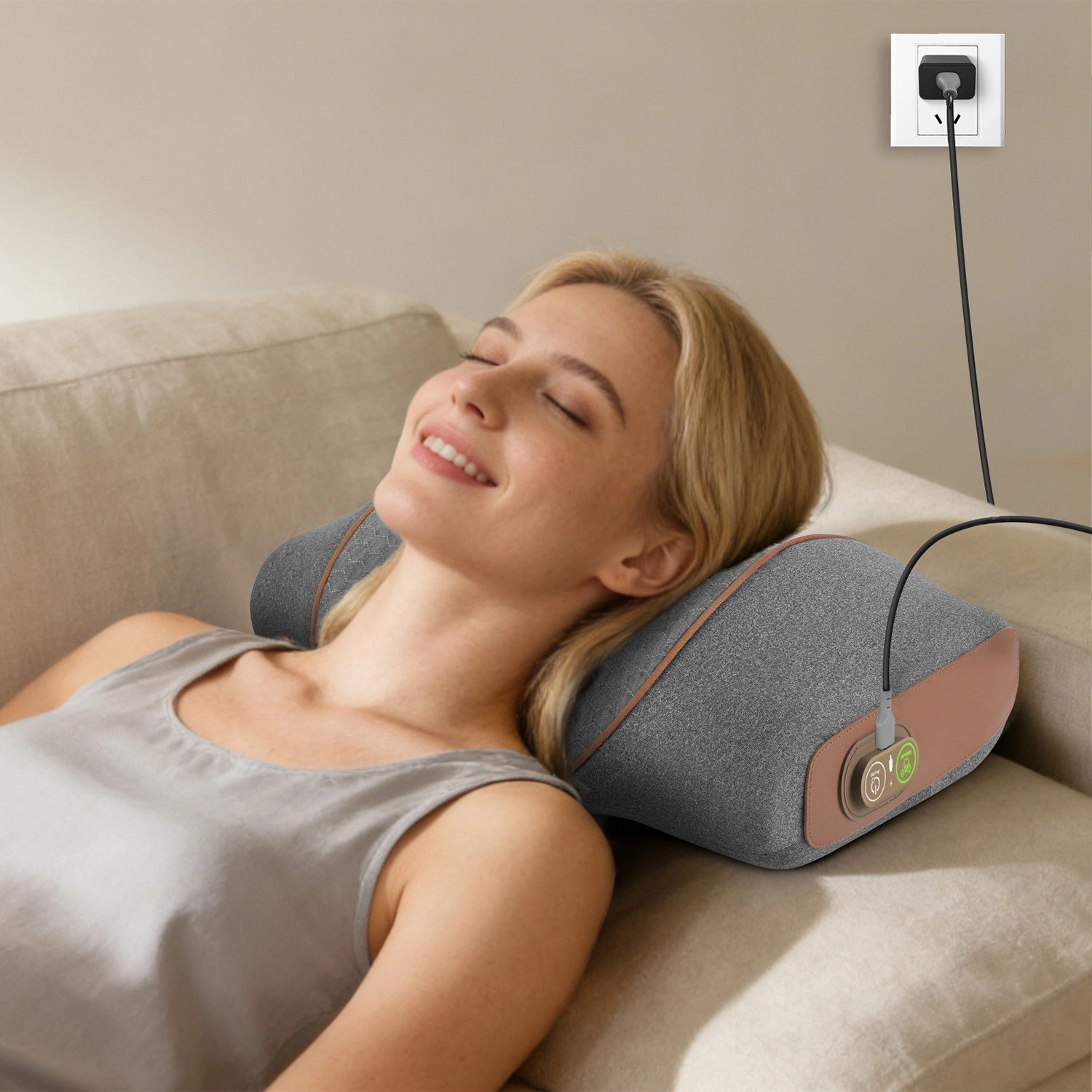 3 in 1 Neck Massager Pillow with Vibration, Air Compression & Heat Therapy, Ergonomic Memory Foam Neck Pillow for Neck & Shoulder Pain Relief view 12