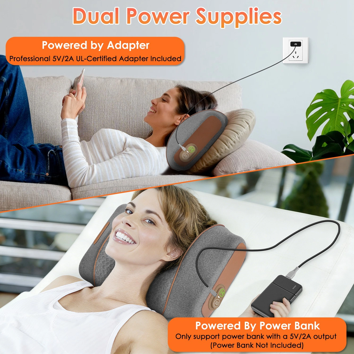 3 in 1 Neck Massager Pillow with Vibration, Air Compression & Heat Therapy, Ergonomic Memory Foam Neck Pillow for Neck & Shoulder Pain Relief view 8
