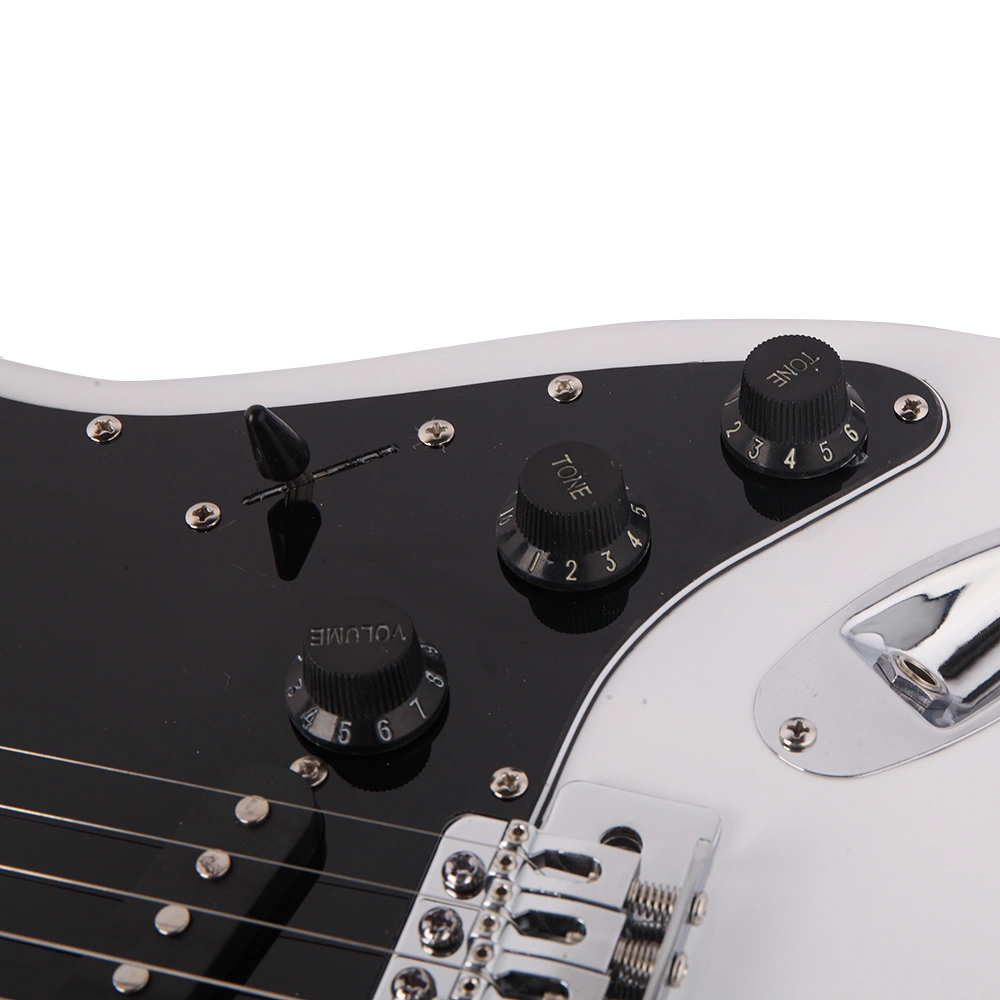 GST Stylish Electric Guitar Kit with Black Pickguard White view 11