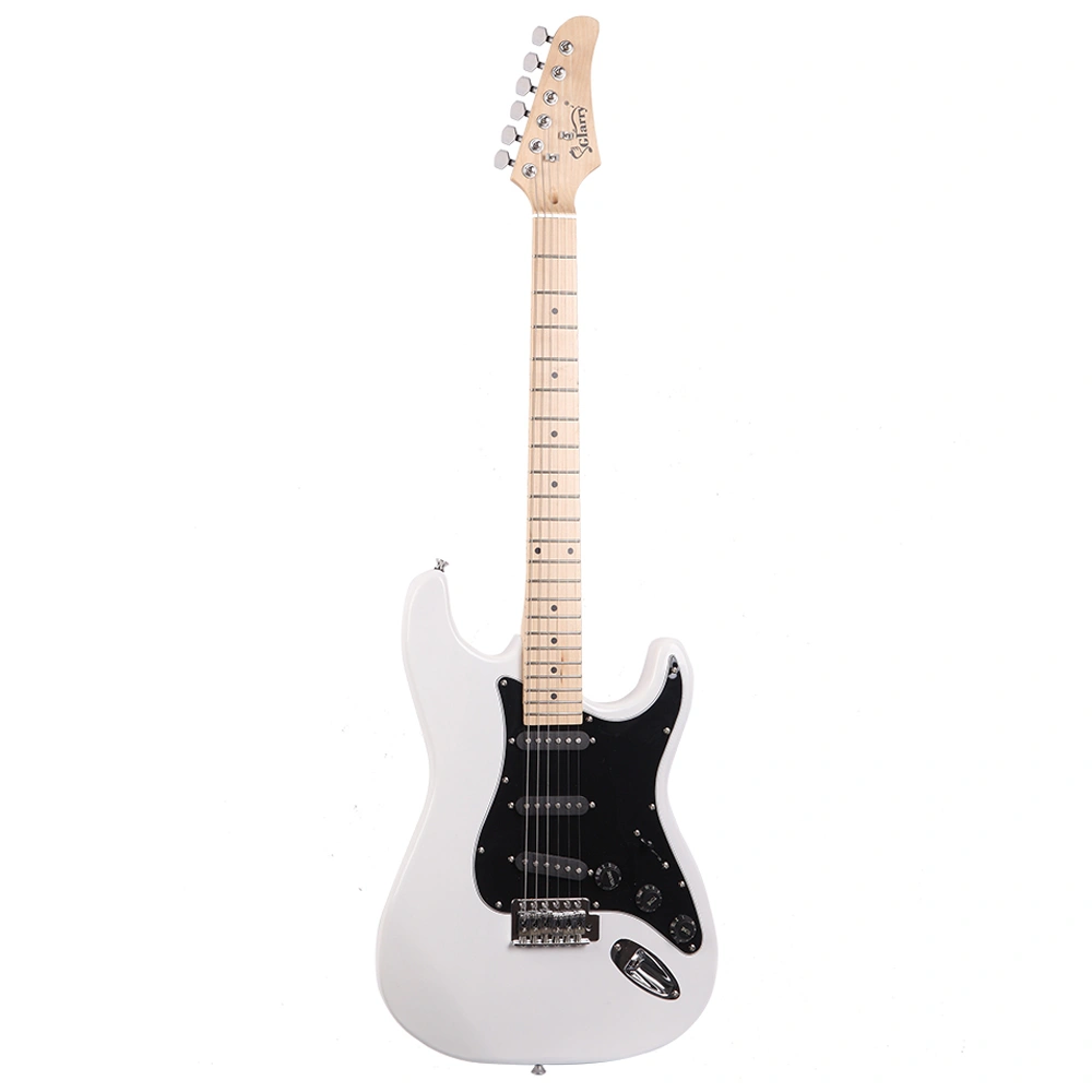 GST Stylish Electric Guitar Kit with Black Pickguard White view 2