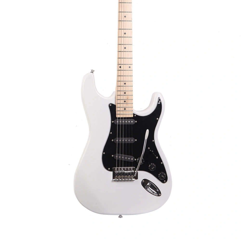 GST Stylish Electric Guitar Kit with Black Pickguard White view 3