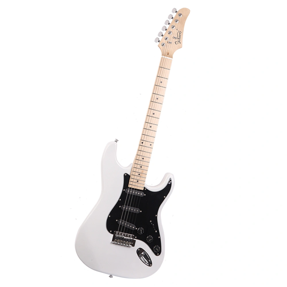 GST Stylish Electric Guitar Kit with Black Pickguard White view 6