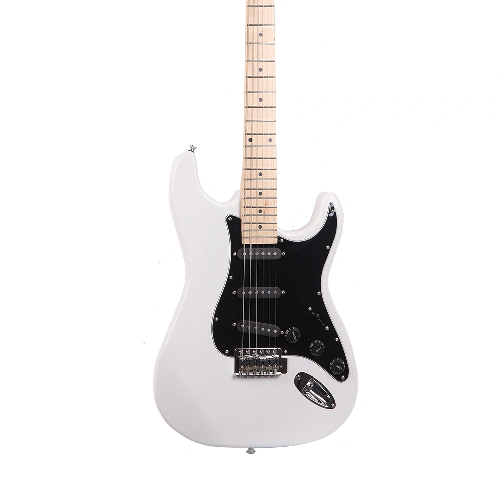 GST Stylish Electric Guitar Kit with Black Pickguard White view 8