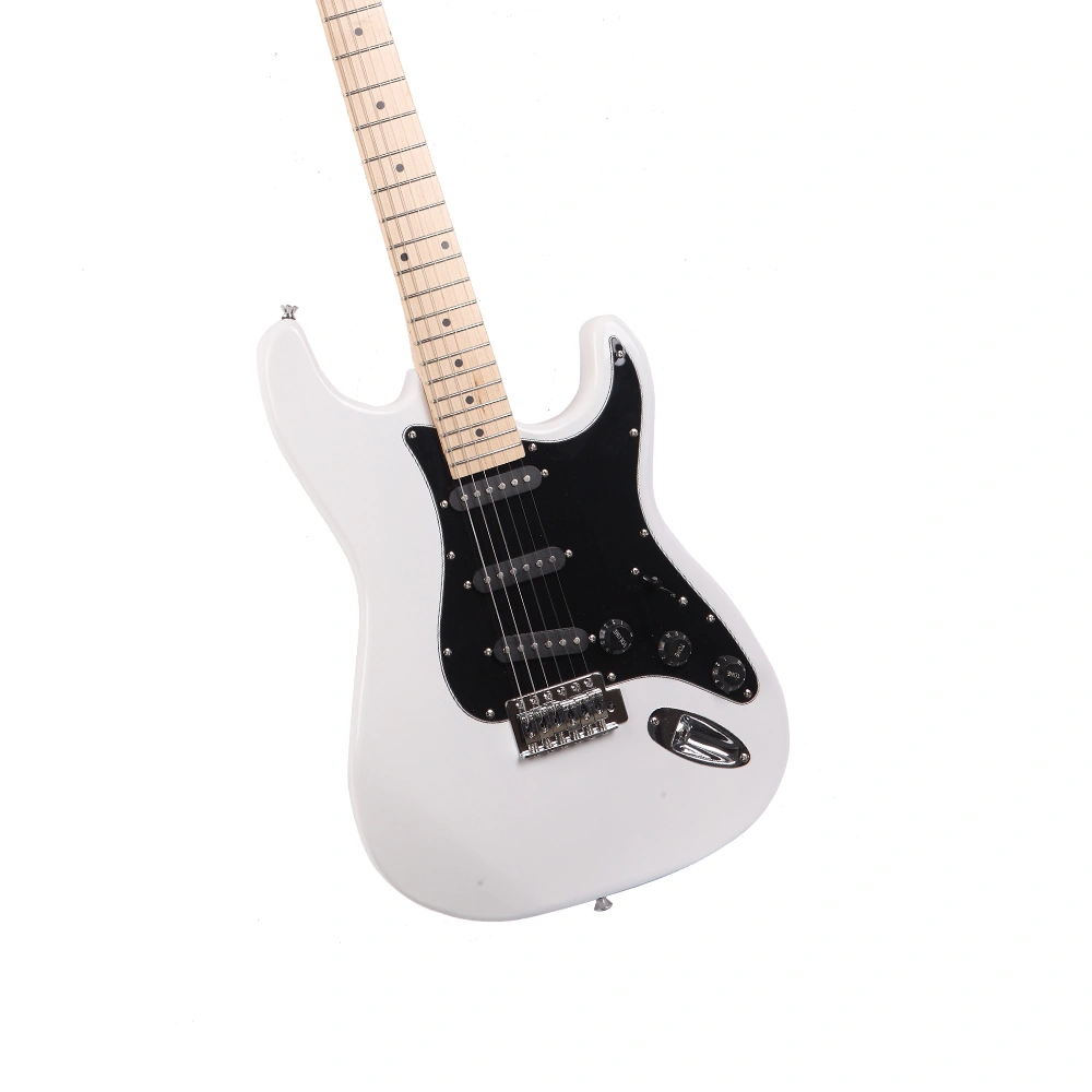 GST Stylish Electric Guitar Kit with Black Pickguard White view 9