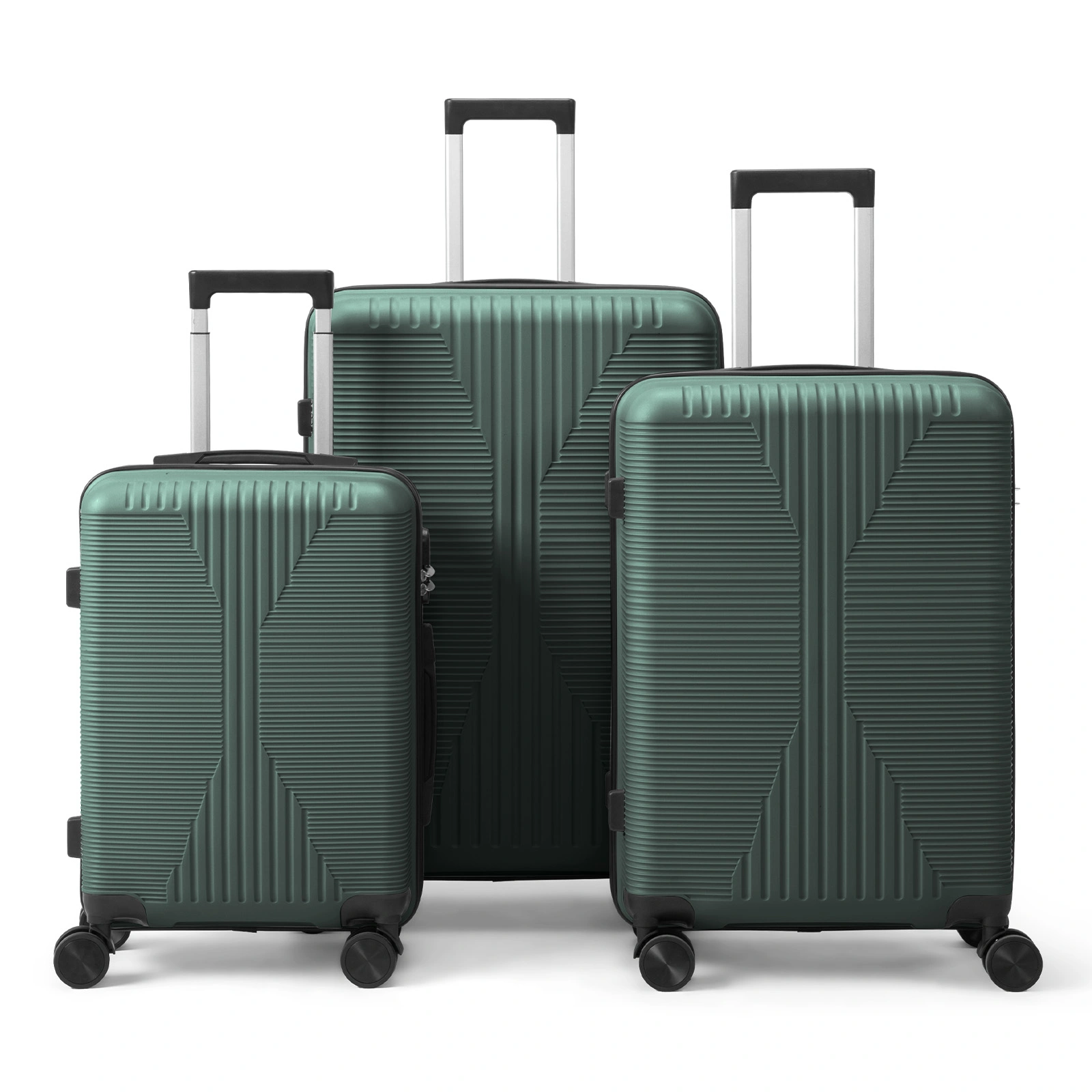 PP Trolley Case 20in 24in 28in 3PCS Suitcase Set Dark Green view 12
