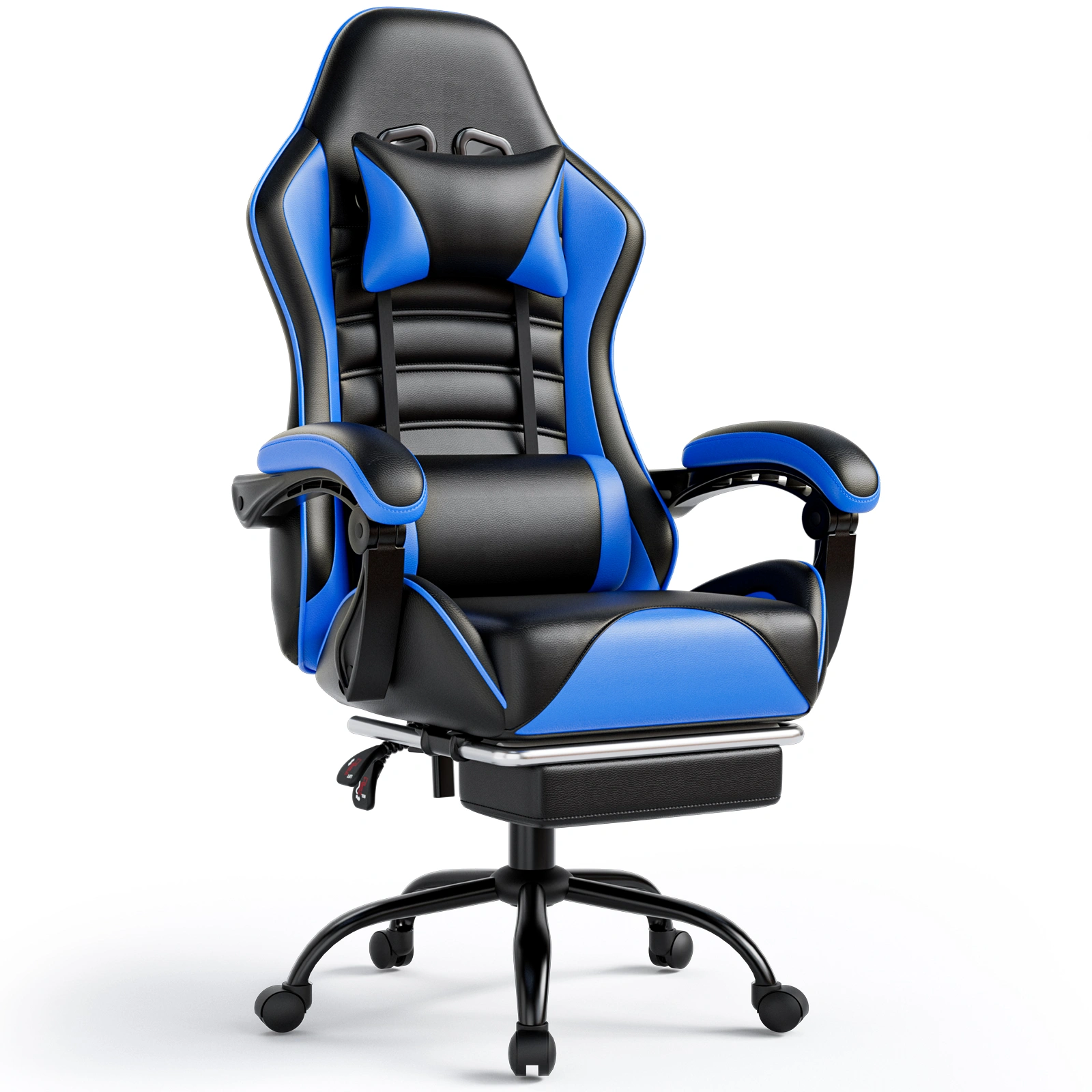 Video Game Chair for Adults & Kids, Gaming Chair with Footrest, Adjustable Lumbar Pillow & Headrest, Office Desk Computer Chair