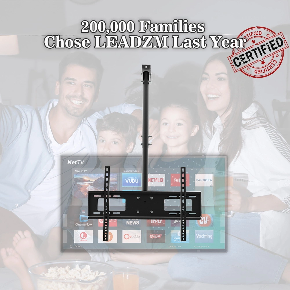TMC-7006 Ceiling Mount TV Wall Bracket, Retractable Roof Rack Pole for 32"-70" Flat Screen TVs, Wall or Ceiling Mount view 13