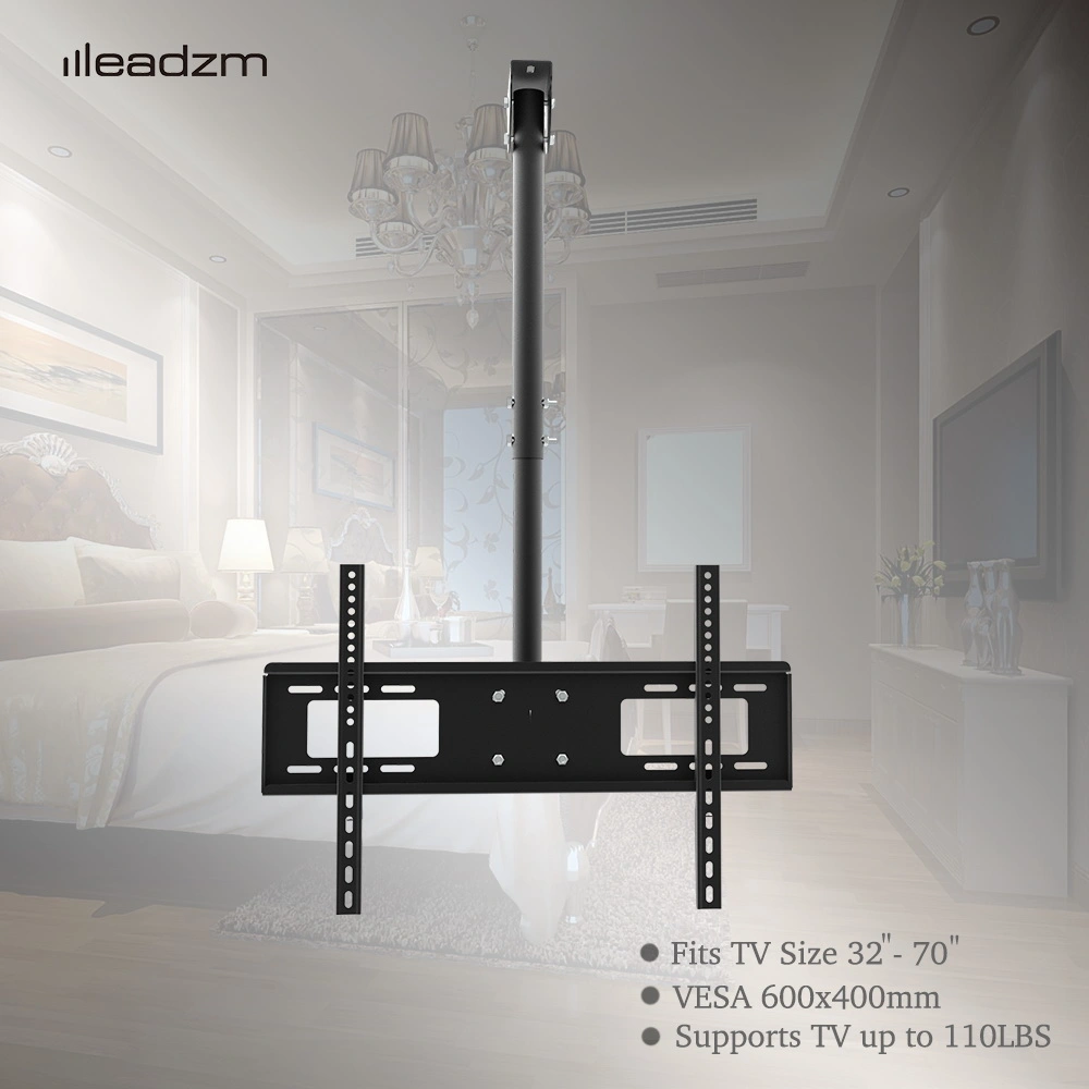 TMC-7006 Ceiling Mount TV Wall Bracket, Retractable Roof Rack Pole for 32"-70" Flat Screen TVs, Wall or Ceiling Mount view 2