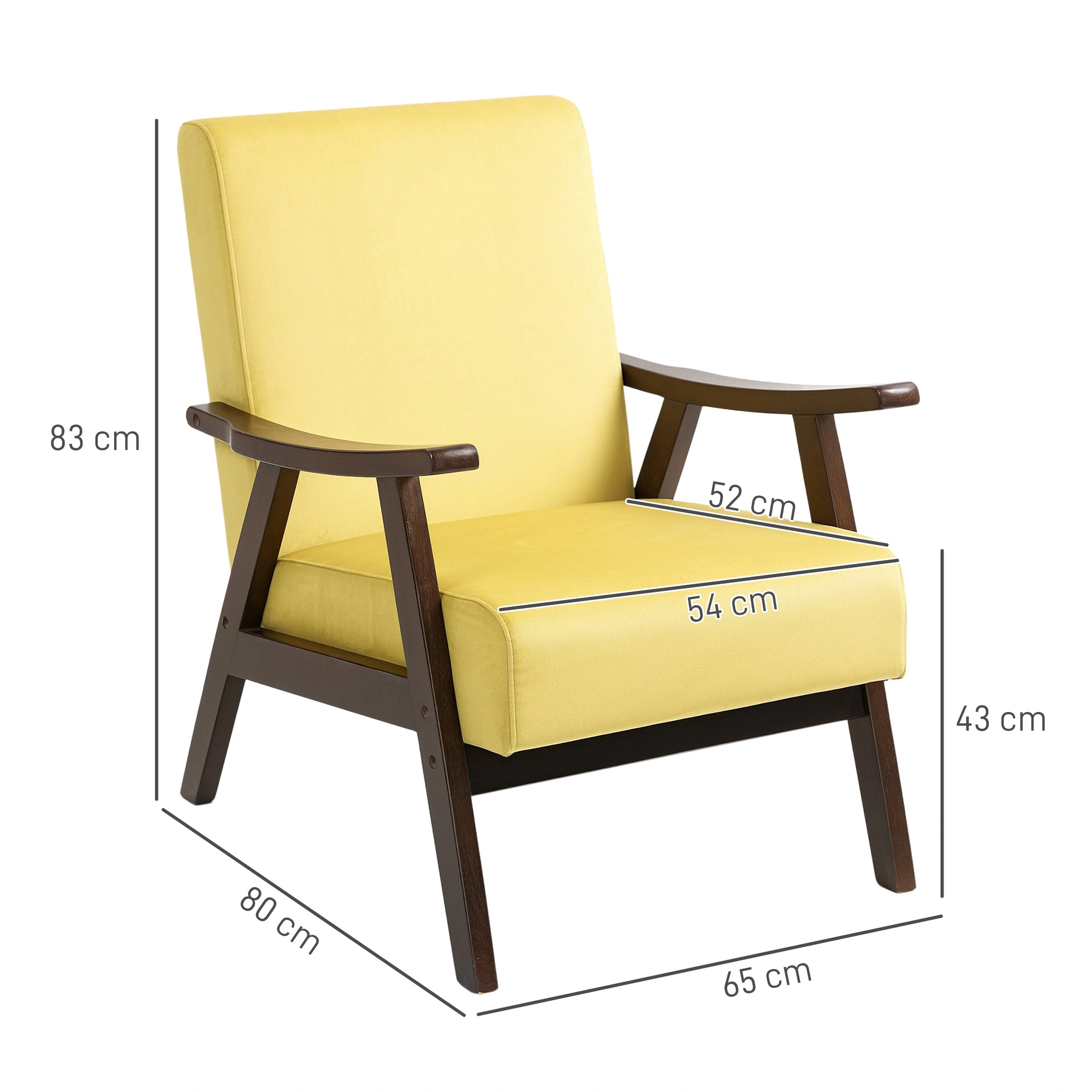 Compact Sofa Chair with Cushion, Foldable Armchair for Small Spaces, Reading Nook Seating view 3