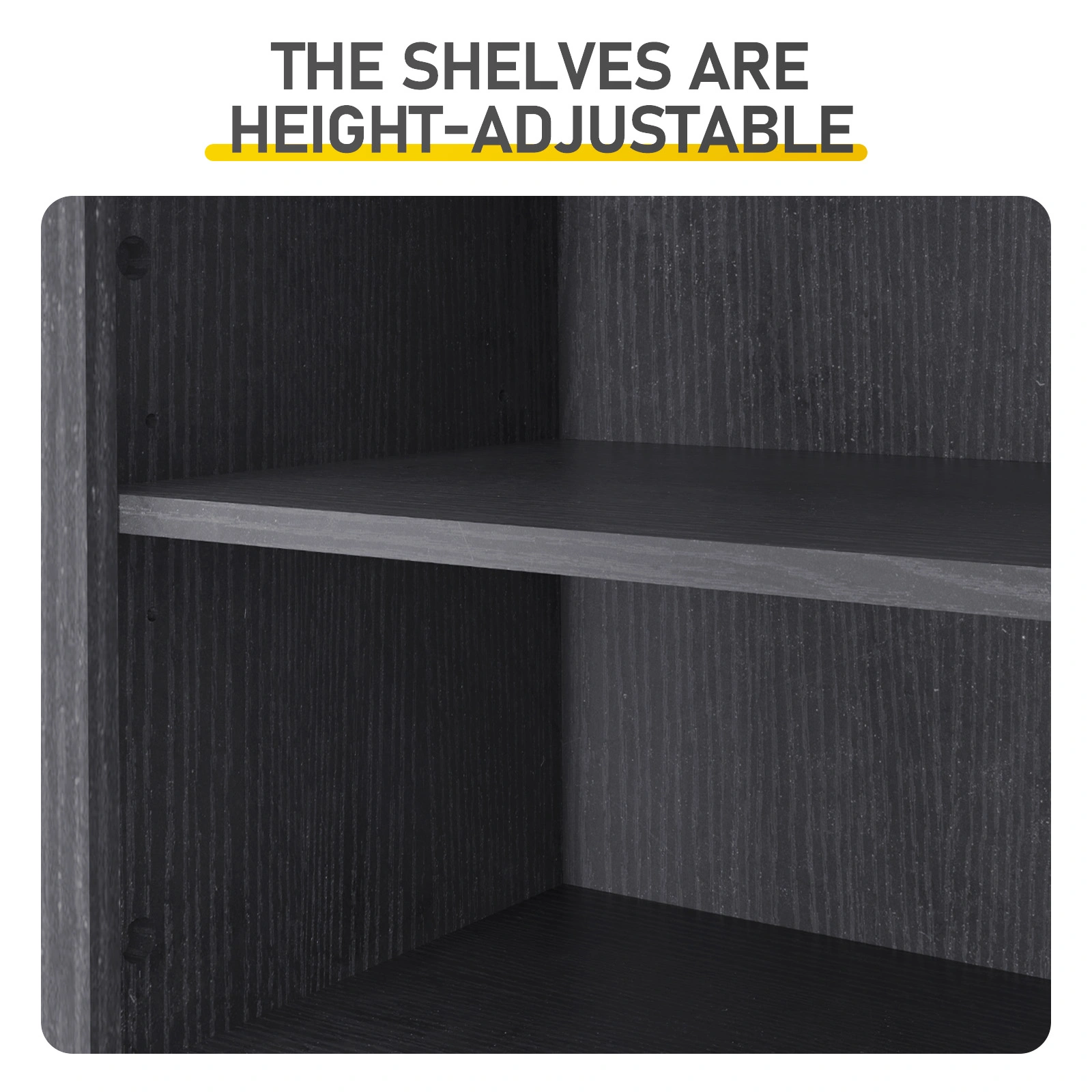 8-Tier Arched Dome Display Rack Particleboard Melamine-Faced Bookshelf 15.75*11.81*70in Black view 7