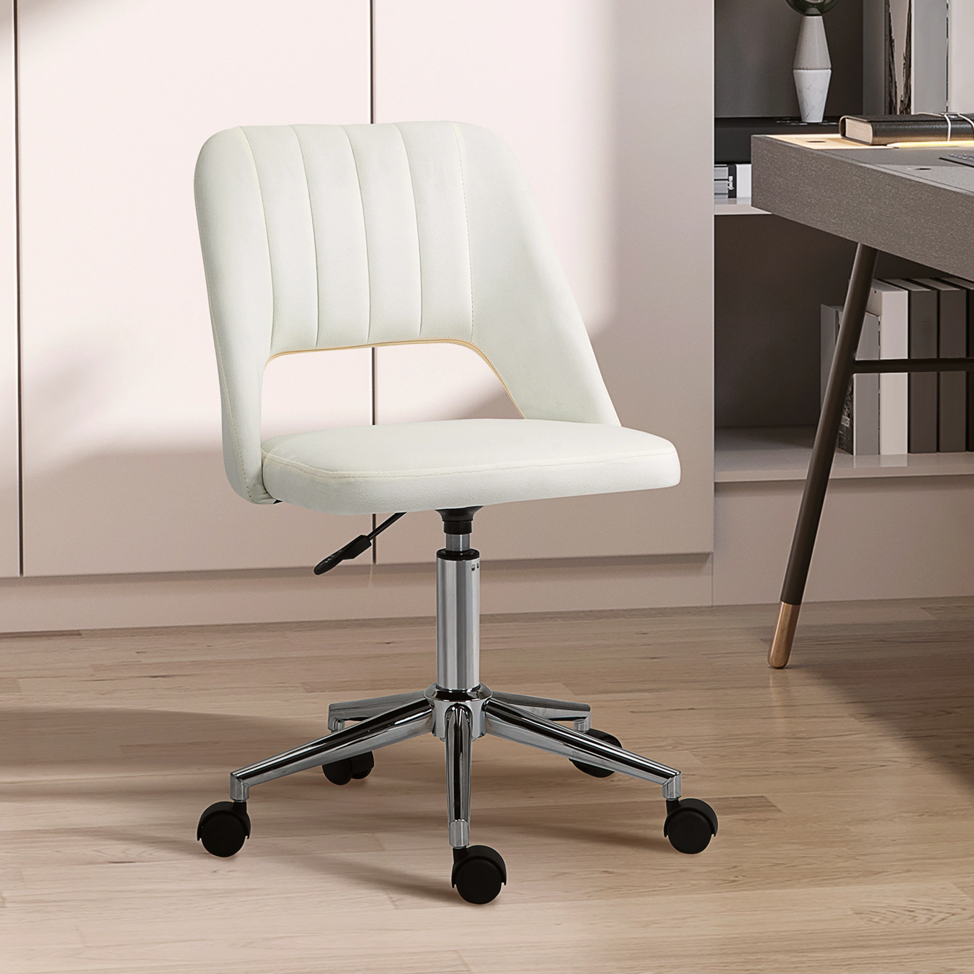 Contemporary Armchair, Mid-Century Office Chair, Comfortable Lounge Seat with Sturdy Frame, Accent Chair for Living Room, Study, Reading Nook