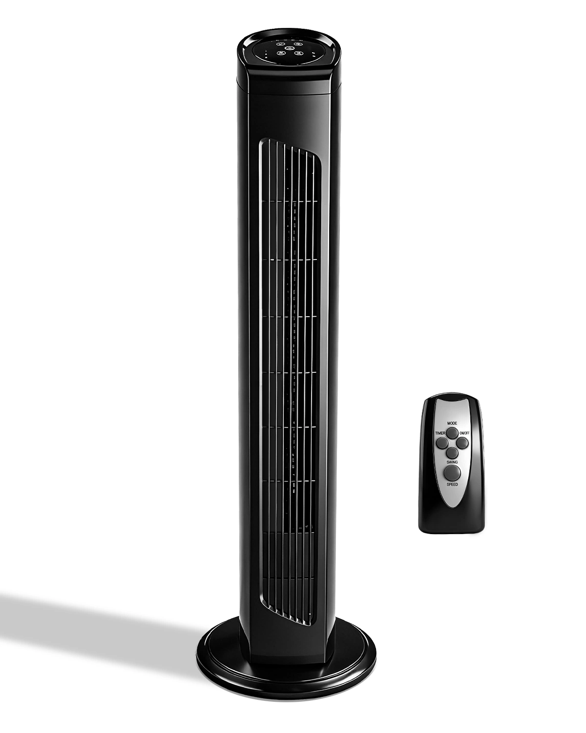 US Standard RTW-AR Tower Fan, 110V, 45W, 32 Inch Column Tower Fan, Touch Control with Remote, Plastic Body, Copper Motor, Black, 3 Speeds, 3 Wind Modes, Oscillating, 7.5-Hour Timer for Home Use view 3