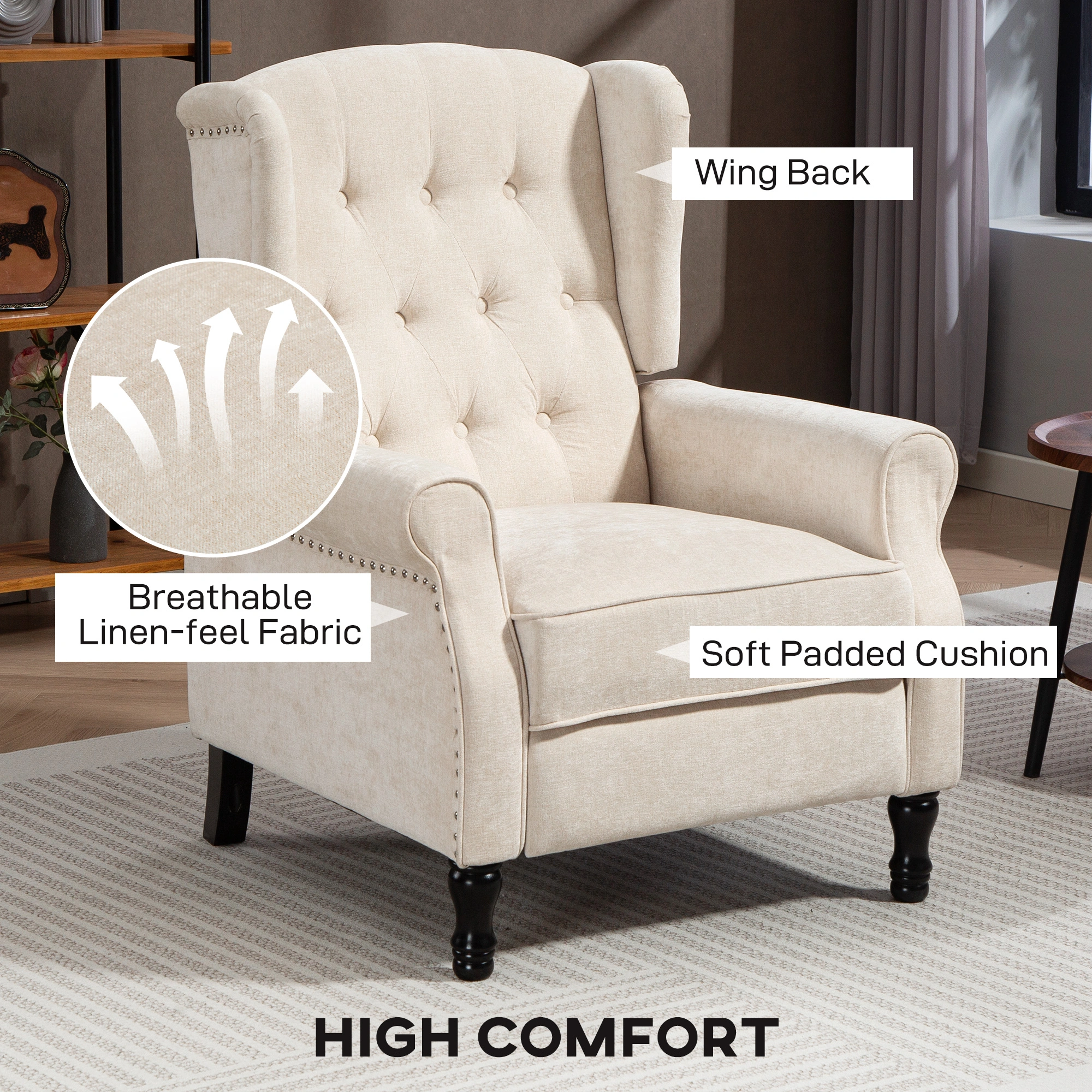 Ergonomic Massage Office Chair with Lumbar Support, High Back Swivel Desk Chair for Home & Work view 5