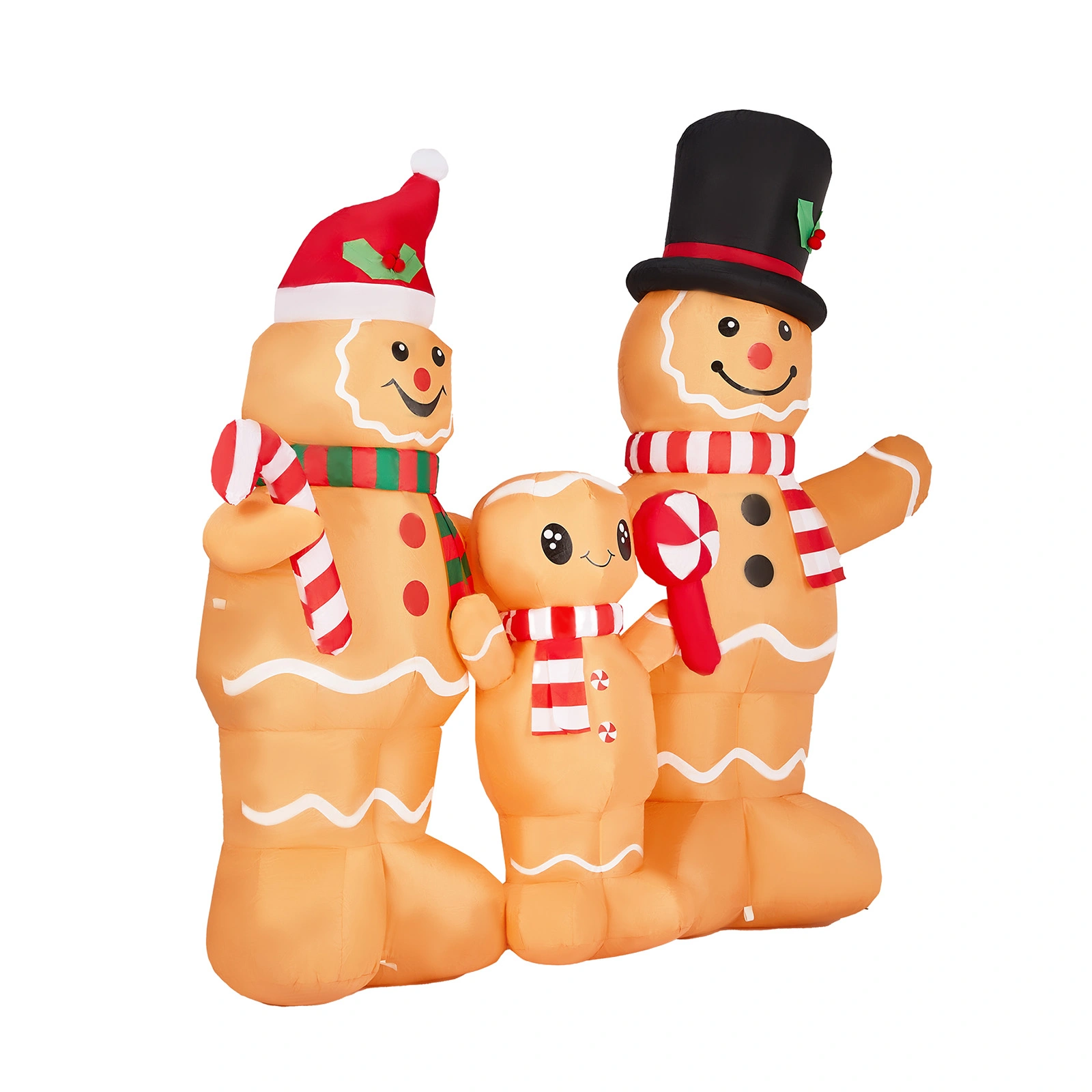 9M LED Lighted Inflatable Gingerbread Man Family Christmas Yard Decoration, Blow Up Holiday Lawn Decor for Front Yard, Party, Garden view 3