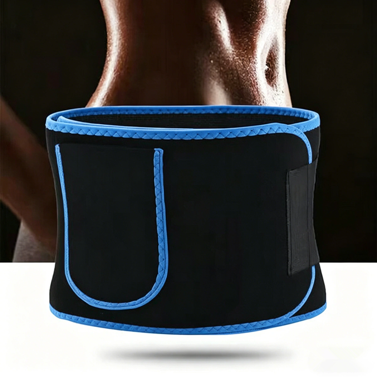 Waist Trimmer Belt Sport Workout Shaper Burner Slimming Belt W/ Phone Pocket Blue-Black US Logistics only For USPS.TK/TMEU only For self-pickup