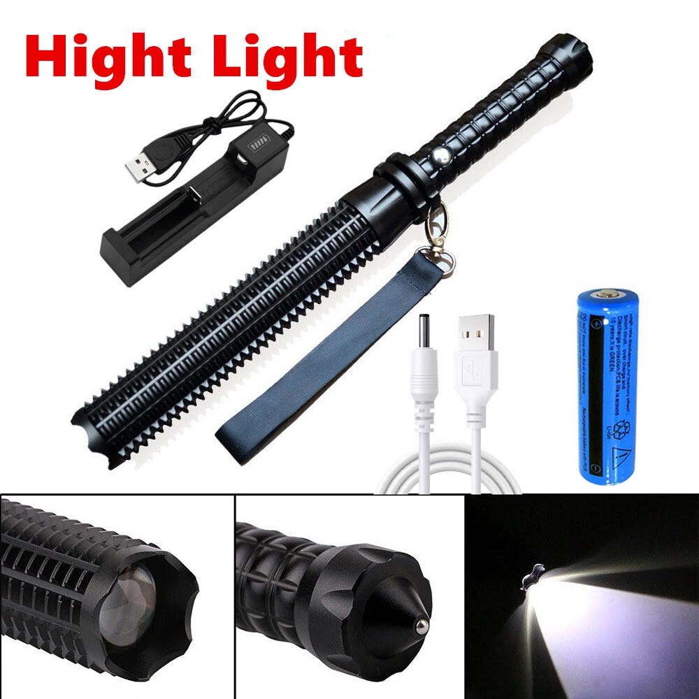 USB Rechargeable LED Flashlight, Retractable Torch with 3-Mode Zoomable Brightness, Security & Outdoor Light view 5