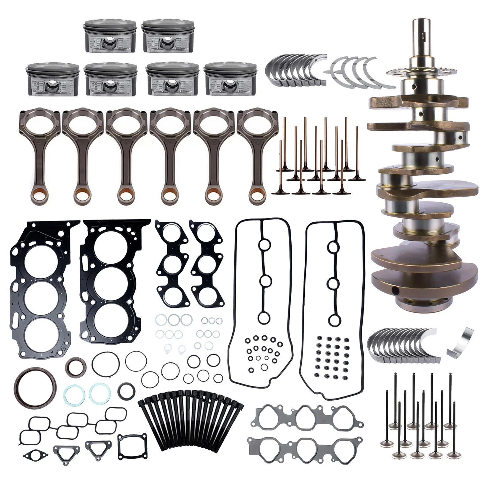 Engine Rebuild Kit Crankshaft Pistons Rods Replacement for Toyota 4Runner FJ Cruiser 4.0L view 4