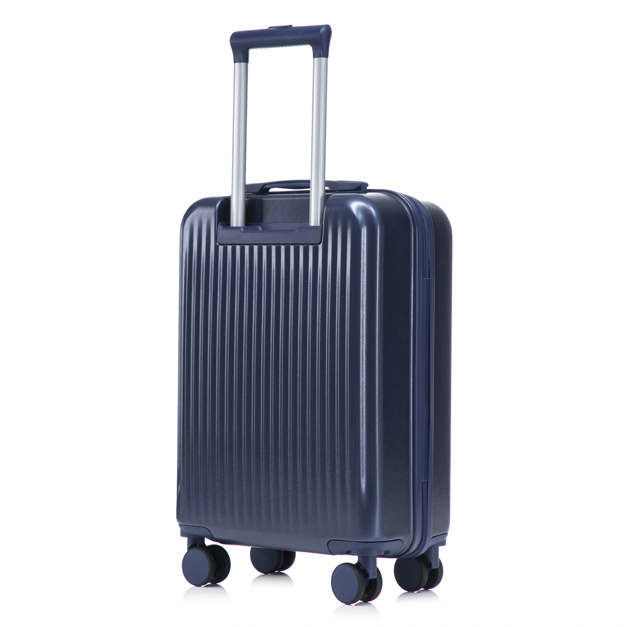 2 Piece ABS Spinner Luggage Set 14" Cosmetic Case & 20" Carry-On, Combo Lock, Front Opening Design, Navy view 19
