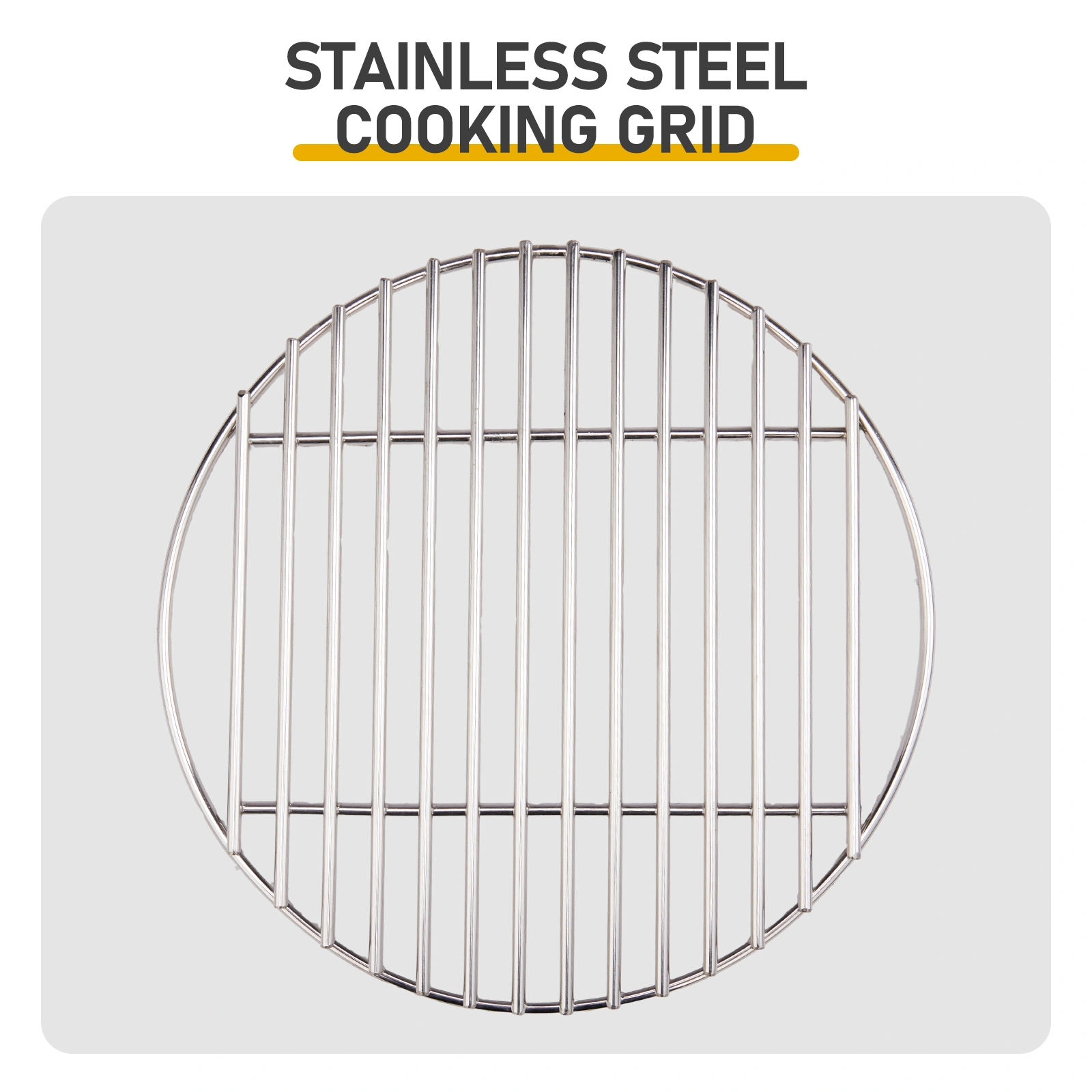 13-inch Portable Ceramic Charcoal Grill with Grill Stand, Stainless Steel Cooking Grate, Heat Deflectors and Ash Tool for Outdoor Cooking and Camping, Red view 10