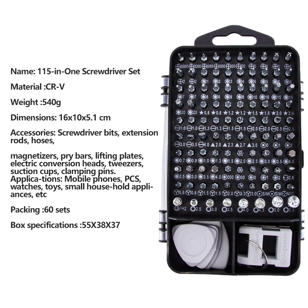 115-in-1 Mini Magnetic Precision Screwdriver Set, suitable for repairing computers, mobile phones, and electronic products. view 13