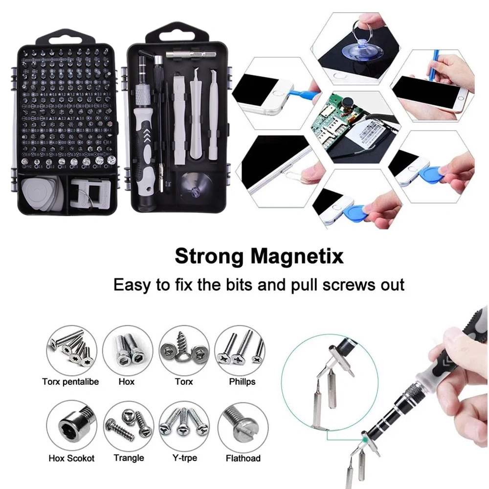 115-in-1 Mini Magnetic Precision Screwdriver Set, suitable for repairing computers, mobile phones, and electronic products. view 3