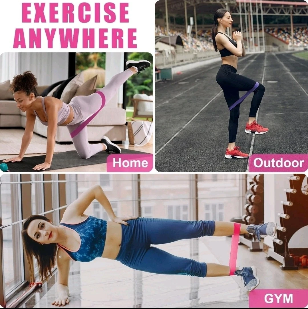 Set of 5 Resistance Exercise Loop Bands Fitness Yoga Resistance Band TPE Pink (US Logistics only For USPS.TK/TMEU only For self-pickup) view 8