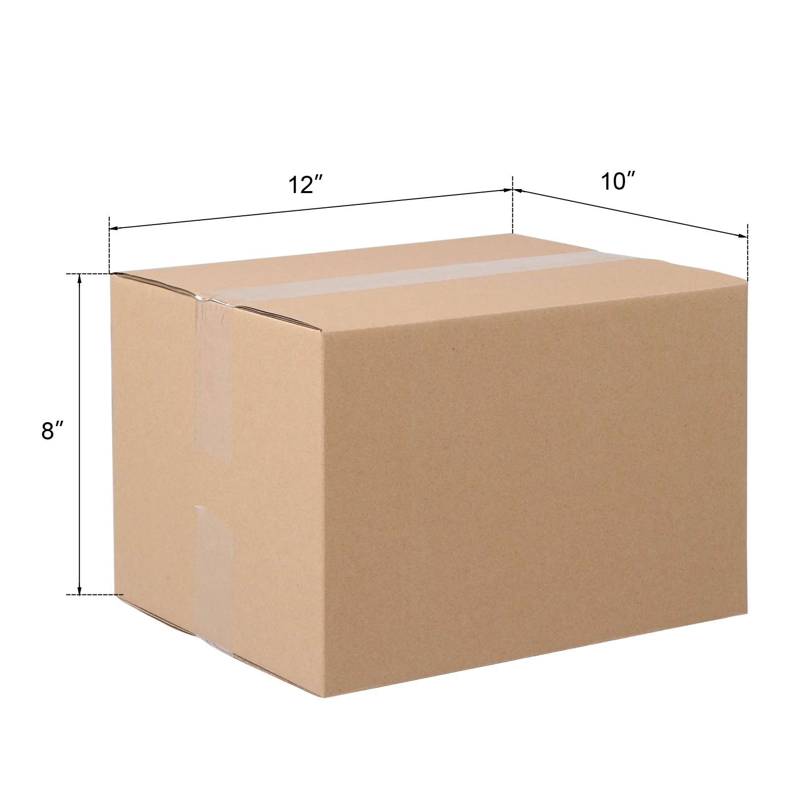 50pcs Kraft Corrugated Cardboard Boxes 12x10x8 Inch 30.5x25.4x20.3cm 3mm Thick view 5