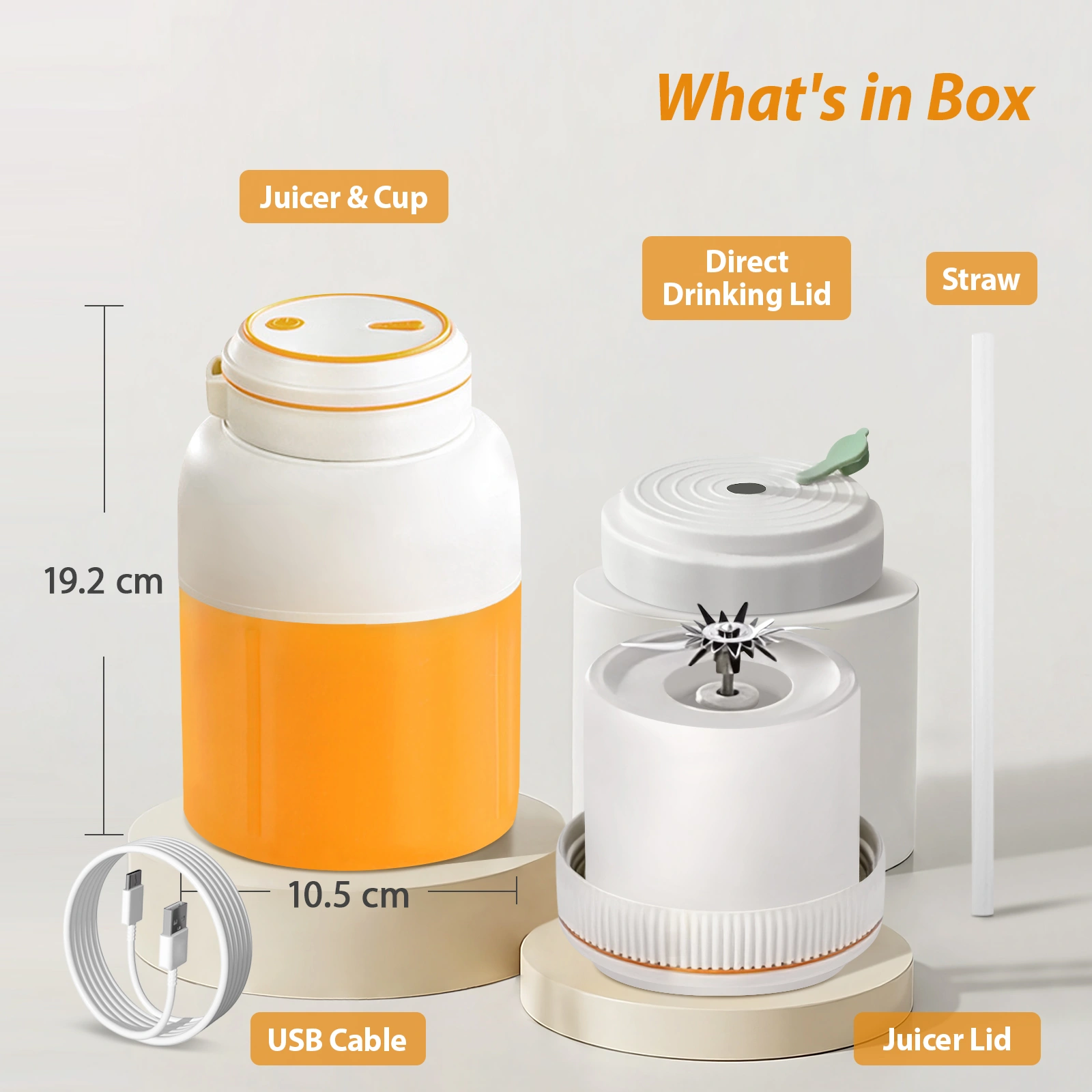 Portable Juicer Blender, 78W Mini Blender, 1200ml Large Capacity for Kitchen Travel Gym view 4