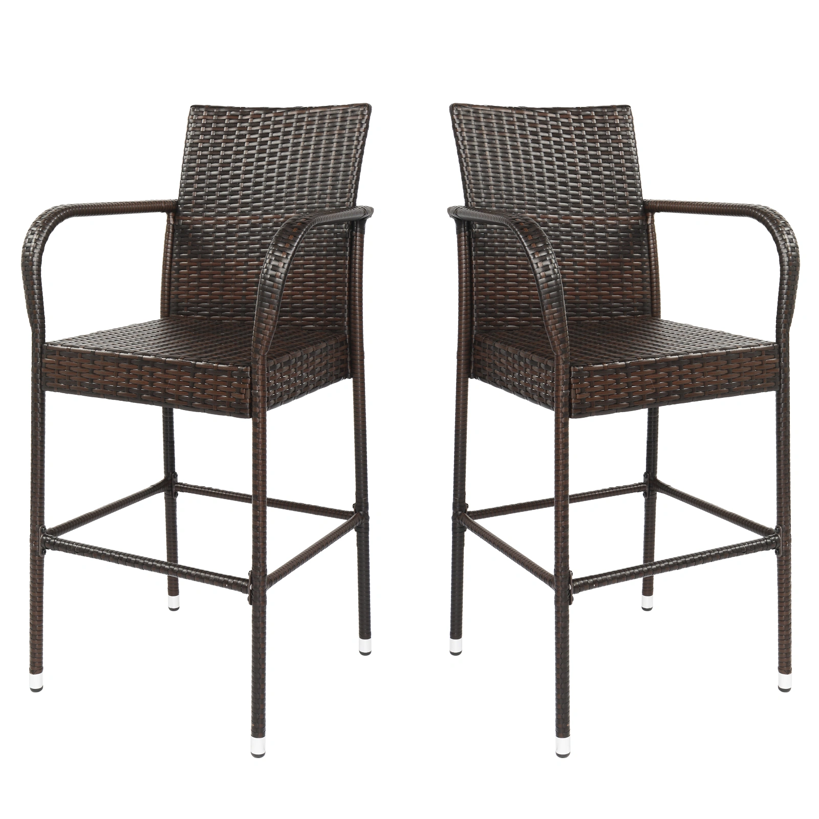 2pcs High Bar Chair Brown Gradient view 16