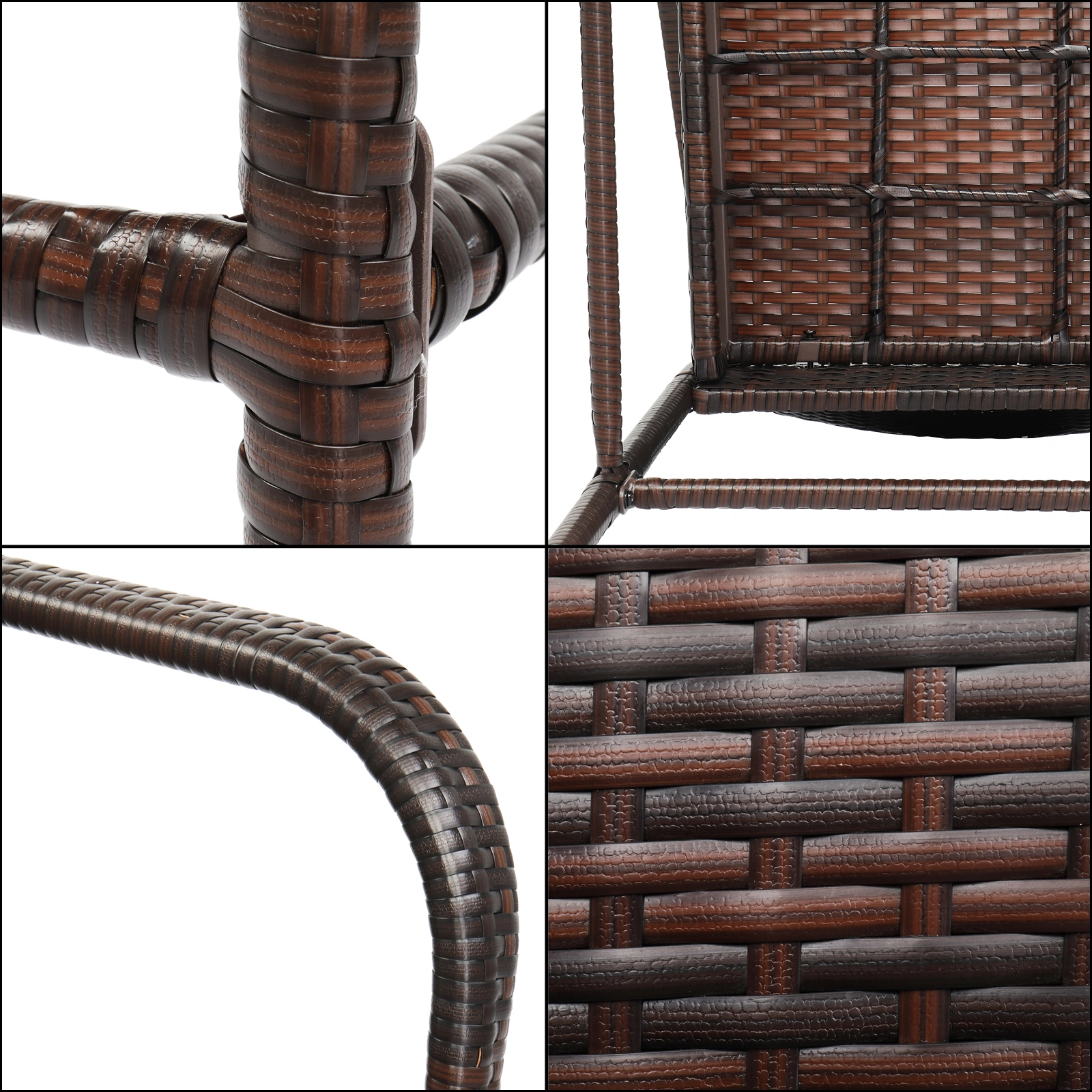 2pcs High Bar Chair Brown Gradient view 34