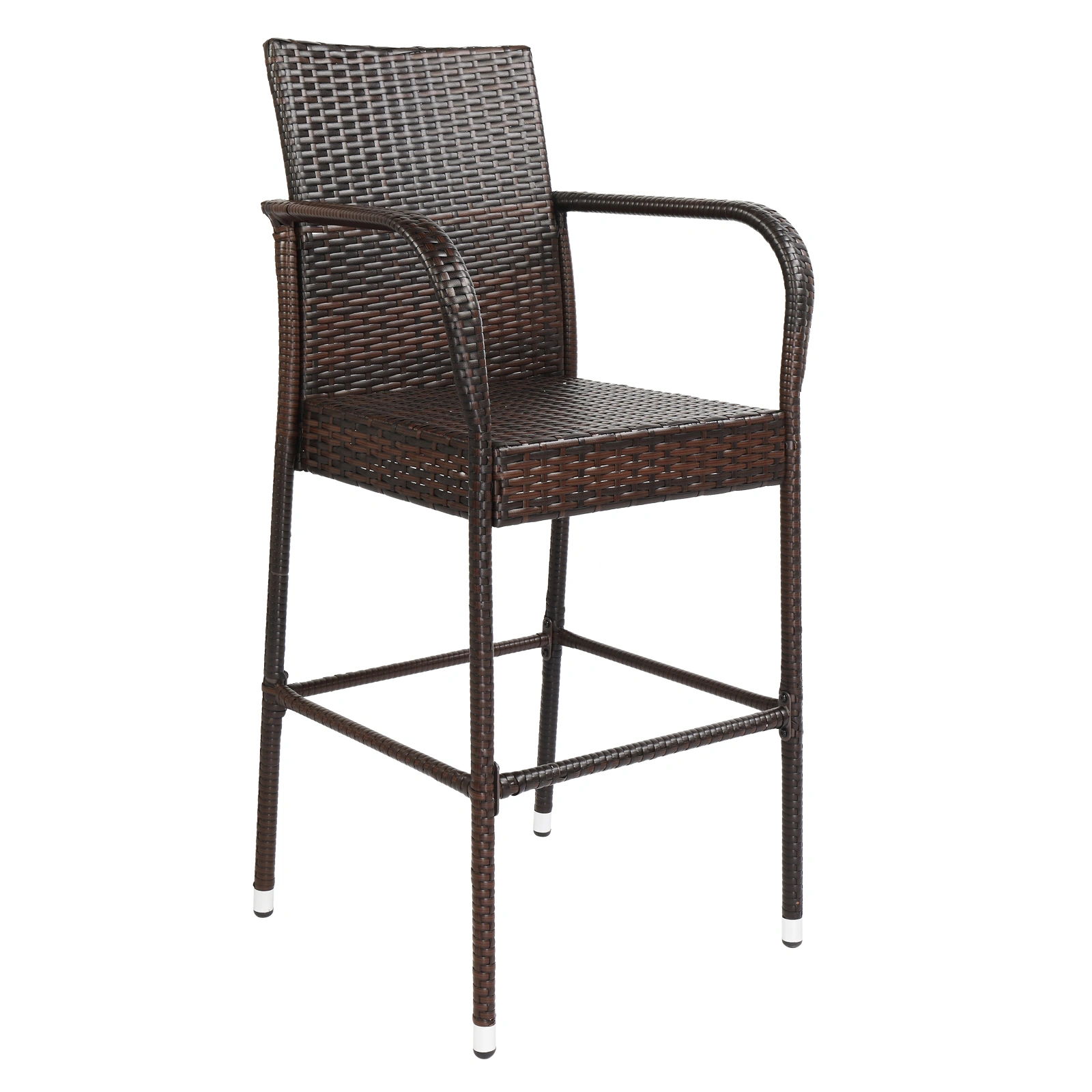 2pcs High Bar Chair Brown Gradient view 7