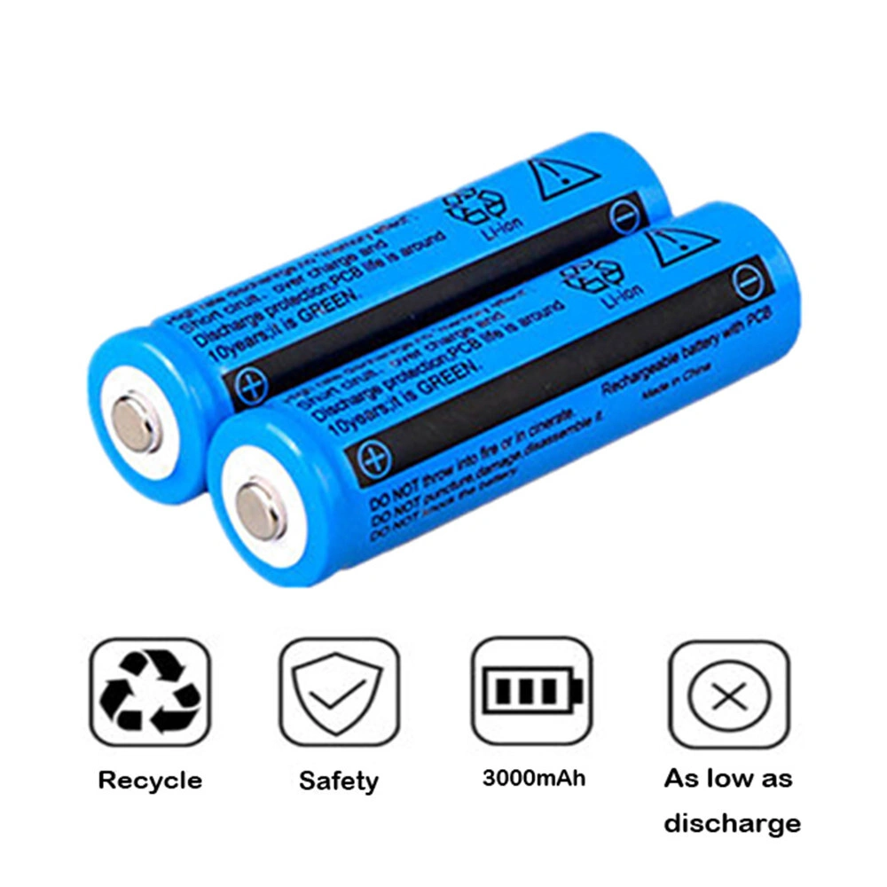 2PCS 18650 Rechargeable Batteries + 1PCS USB Charger Set Kit for Flashlights Headlamp Torch Light view 4