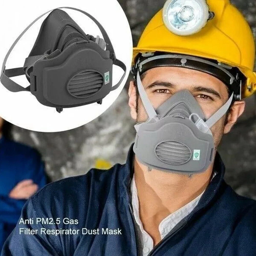 Reusable Half Face Cover Respirator Dust Mask for Woodworking Painting Welding(US Logistics only For USPS.TK/TMEU only For self-pickup) view 7