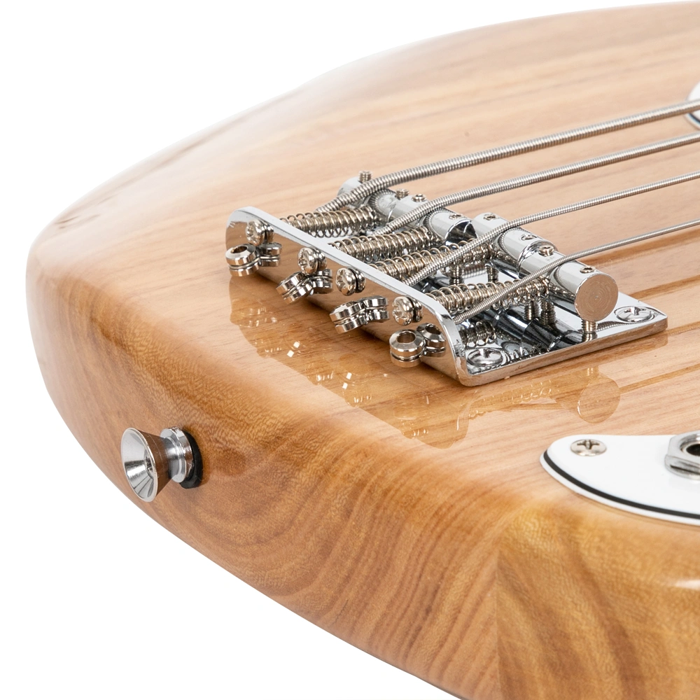 Fretless Electric Bass Guitar Full Size 4 String for experienced Bass Players Cord Wrench Tool Burlywood view 10