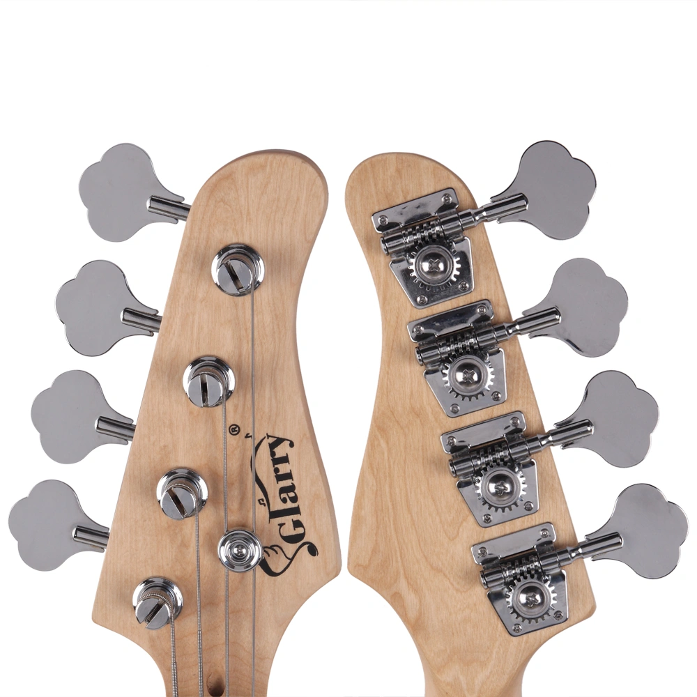 Fretless Electric Bass Guitar Full Size 4 String for experienced Bass Players Cord Wrench Tool Burlywood view 12