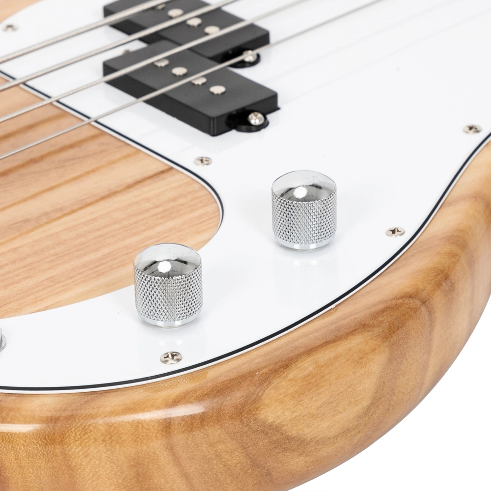 Fretless Electric Bass Guitar Full Size 4 String for experienced Bass Players Cord Wrench Tool Burlywood view 15