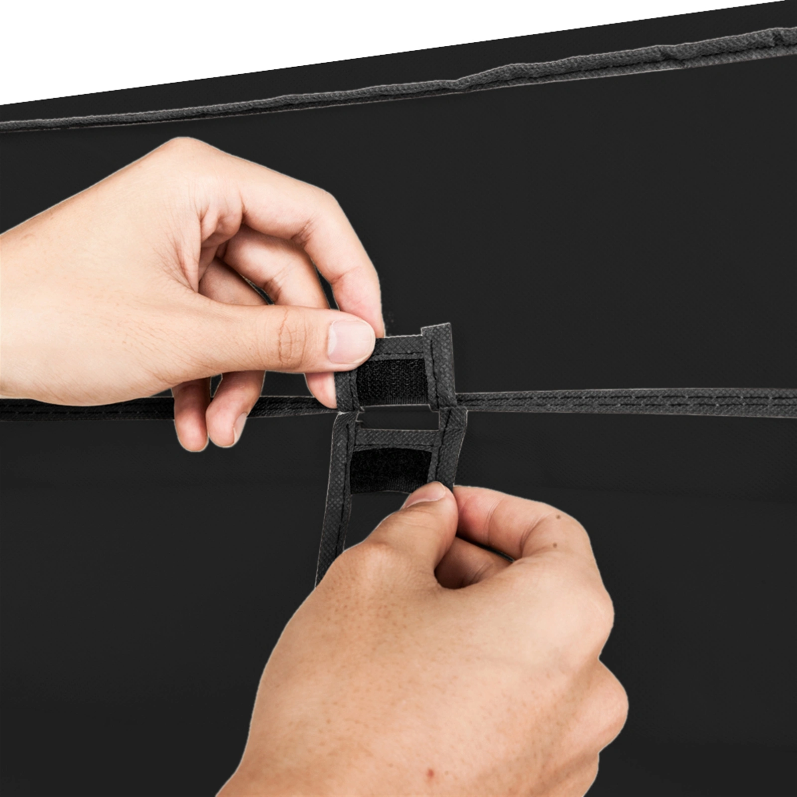 67" Portable Wardrobe Closet w/Non-Woven Fabric & Hanging Rod Easy Assemble Black view 12