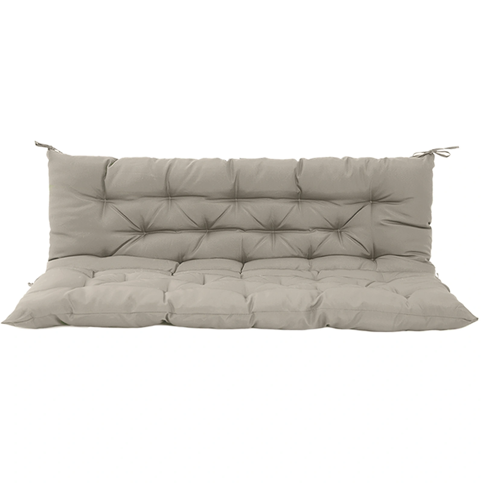 Outdoor Swing Cushions 70 Inch, Waterproof 4" Thick Porch Swing Cushion Replacement with Backrest and Ties, Comfortable 2-3 Seat Pation Swing Pad for Backyard, Garden, Lawn, Outdoor Furniture (khaki)