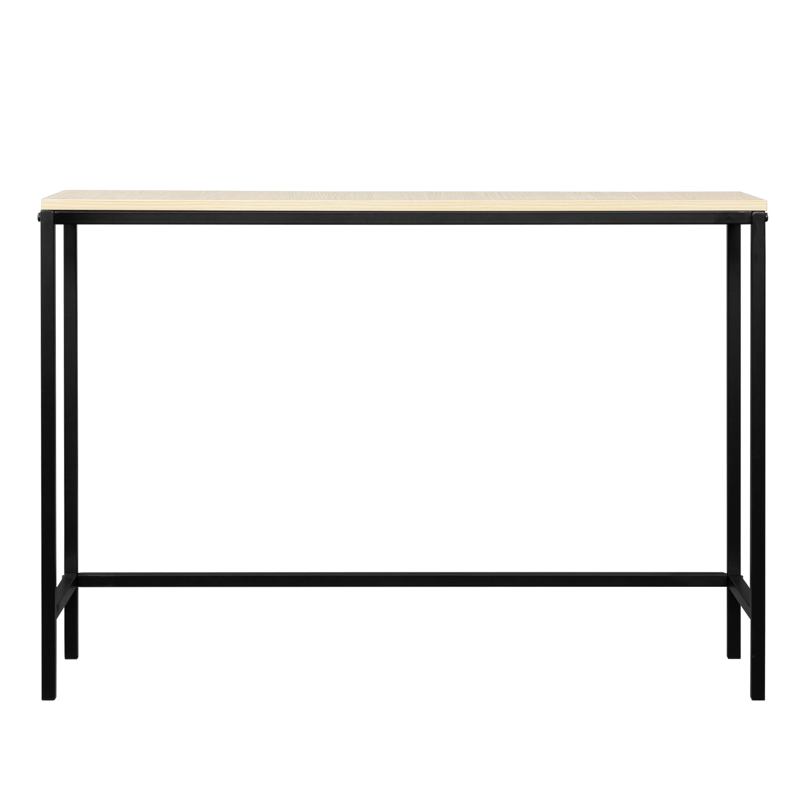 Industrial Style Porch Table Single Layer Light Walnut Color Triamine Board