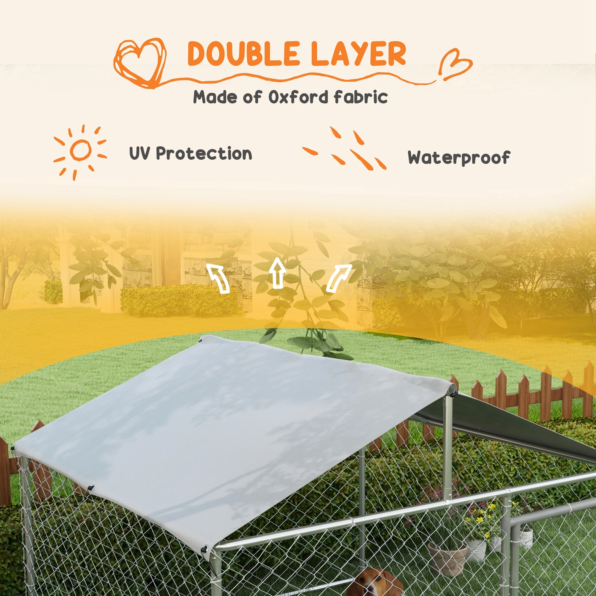 Heavy Duty Dog Crate with Divider, Folding Metal Wire Kennel Cage for Medium Large Dogs, Includes Tray & Wheels, Gray view 5
